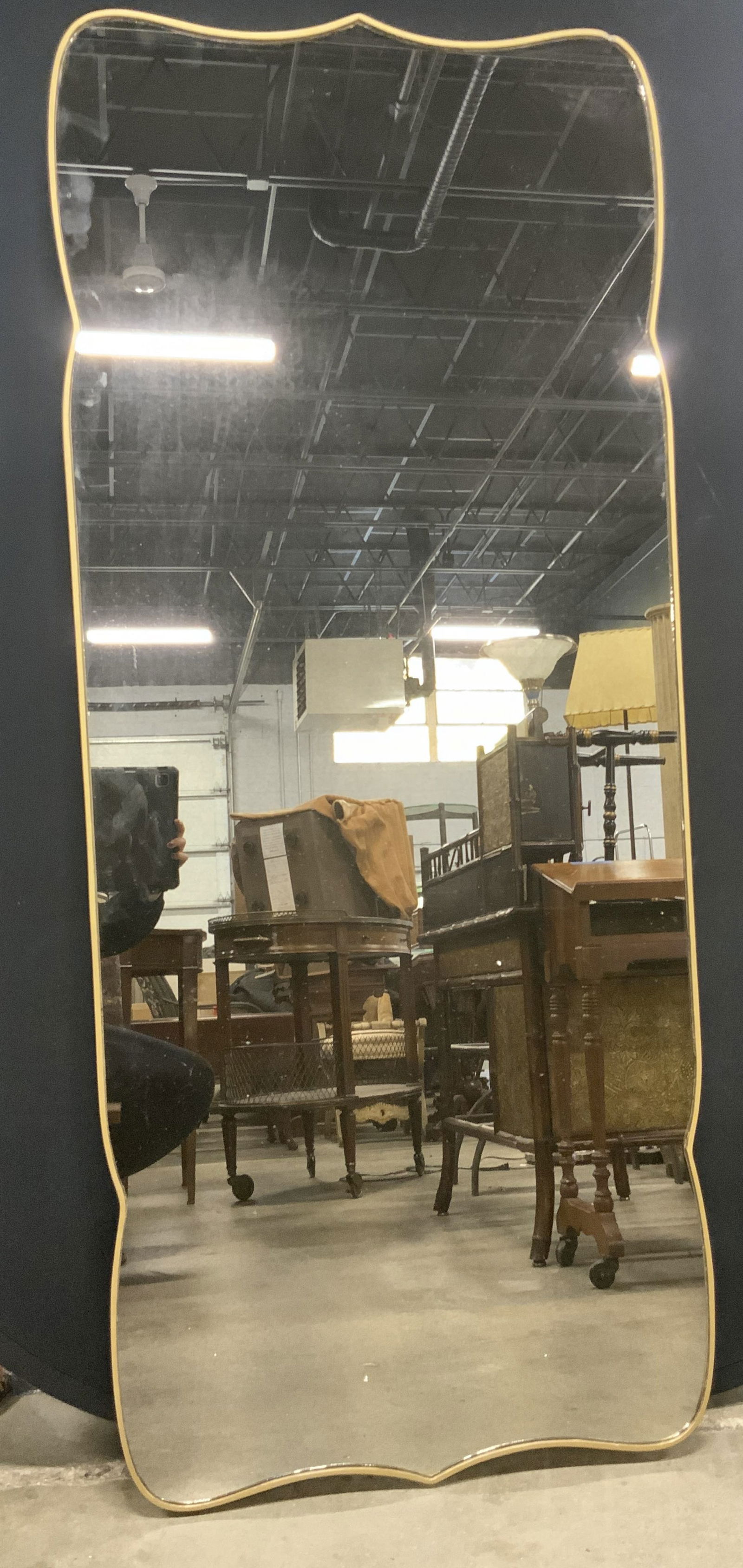 XL Oversized Scalloped Wooden Wall Mirror 5ft5in (1 of 15)