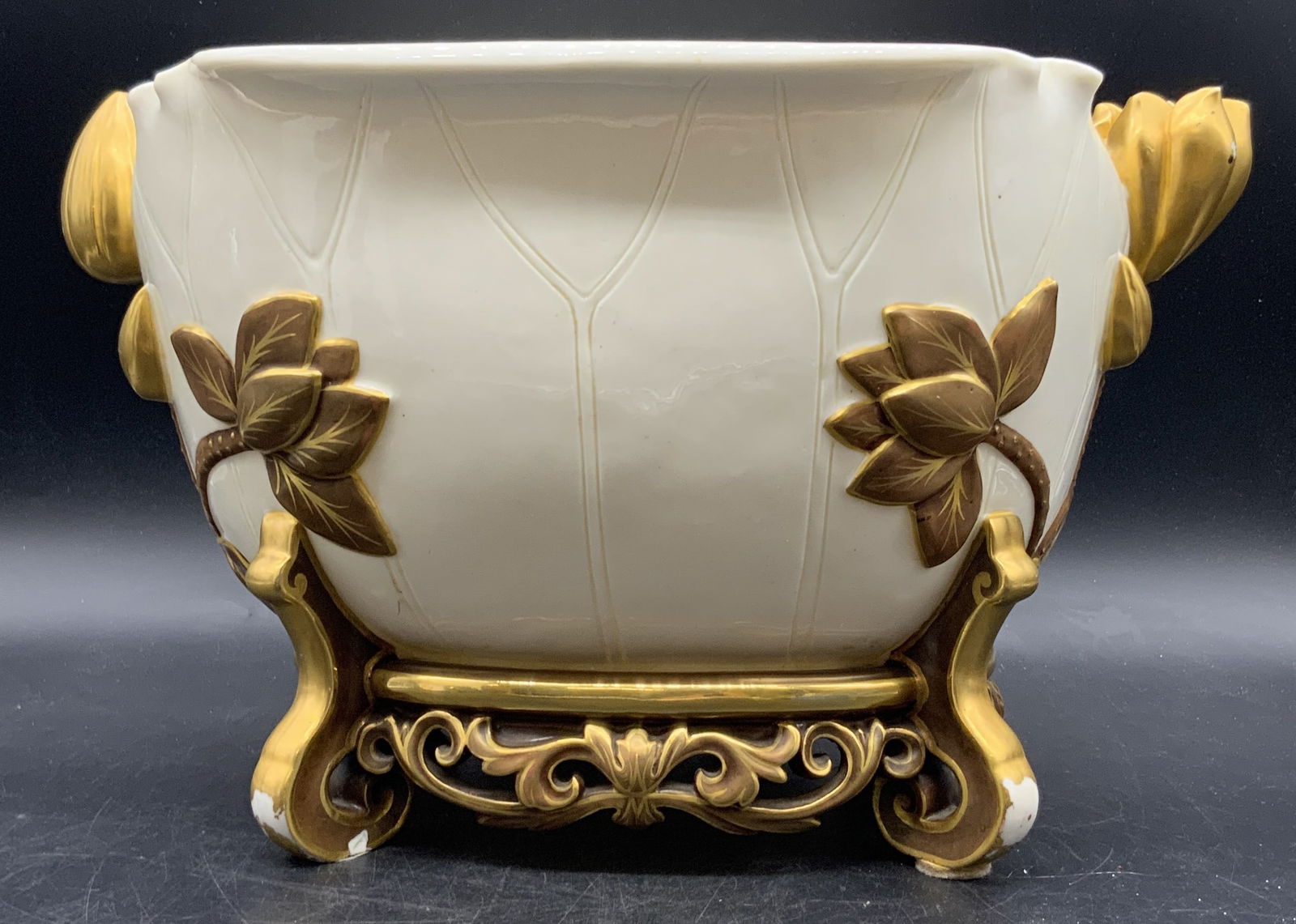 ROYAL WORCESTER Antique Porcelain Cachepot (1 of 15)