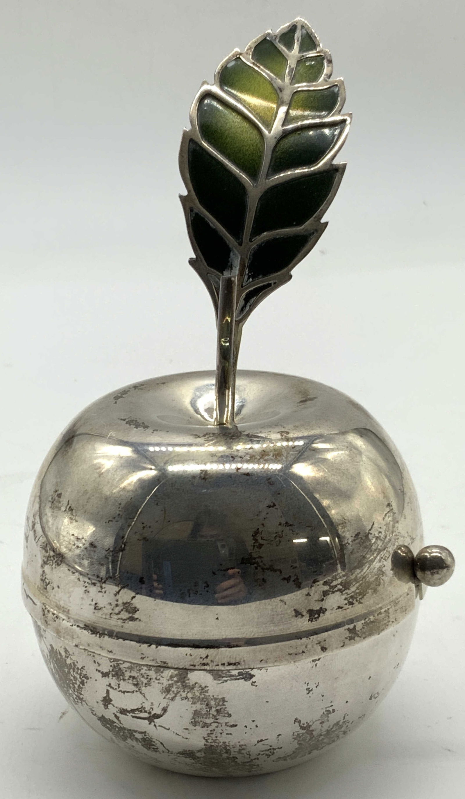 S.Nadav Sterling Silver & Enamel Apple Salt Cellar (1 of 13)