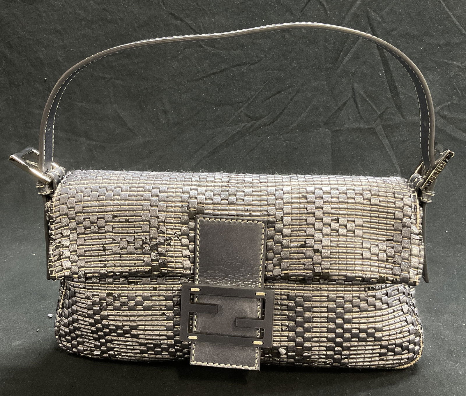 Fendi by Marc Jacobs Baguette Soft Trunk Phone Pouch White Leather Phone Pouch White