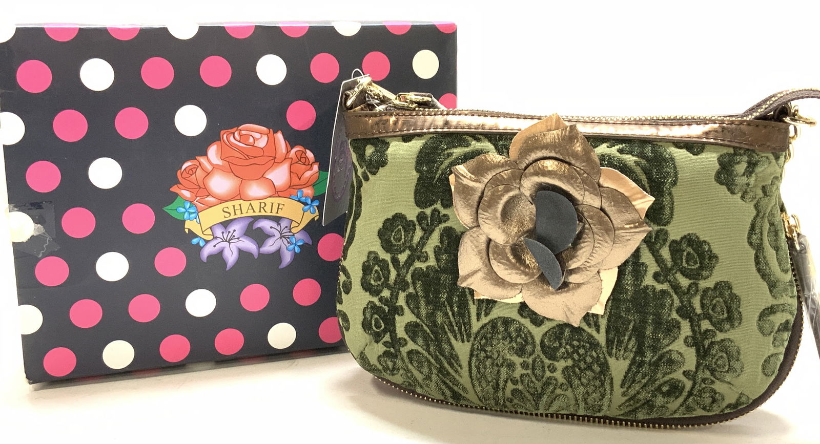 SHARIF Brocade Velvet Evening Purse/ Clutch NIB (1 of 10)