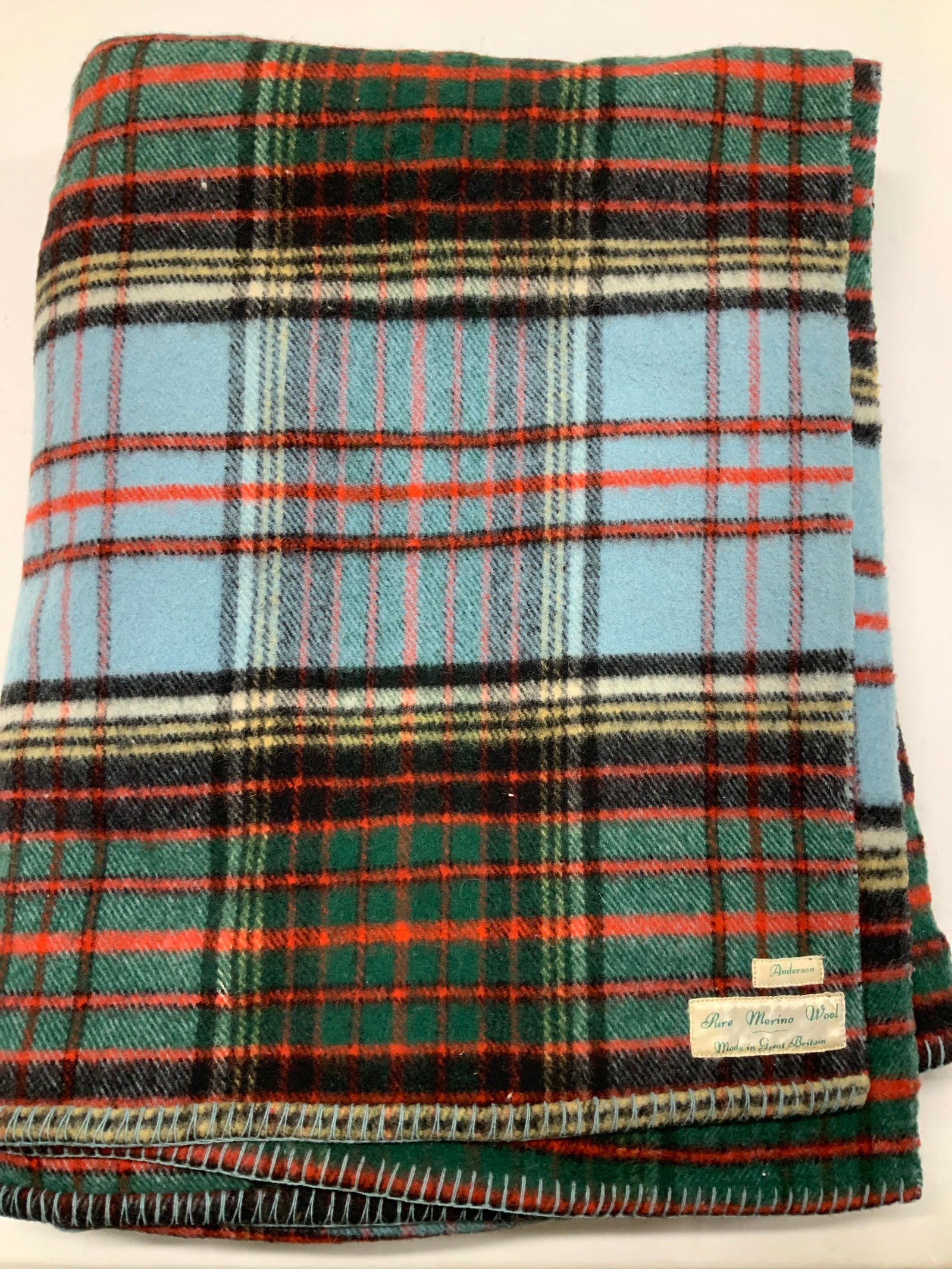 Anderson Merino Wool Plaid Throw Blanket, GB (1 of 8)