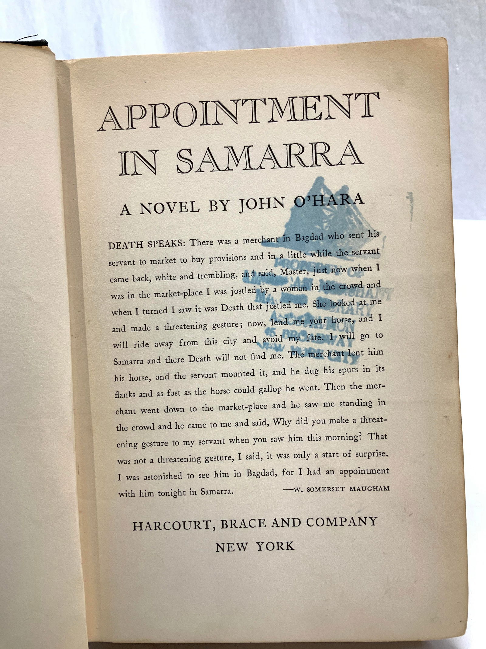 Appointment in Samara, 1st Edition 1934, J. Ohara (1 of 6)