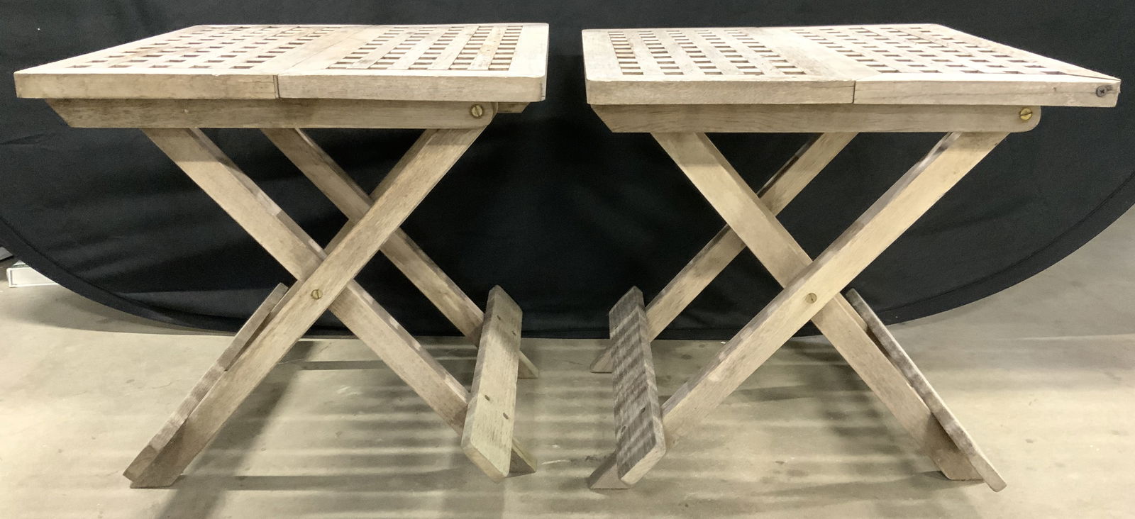 Pair Vintage Wooden Folding Side Tables (1 of 7)