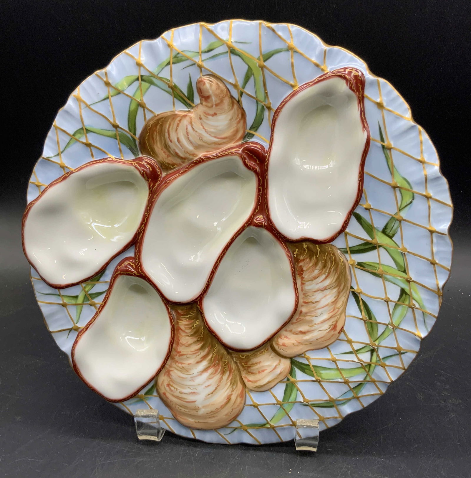 DAVIS COLLAMORE & CO. Porcelain Oyster Plate, NY (1 of 14)