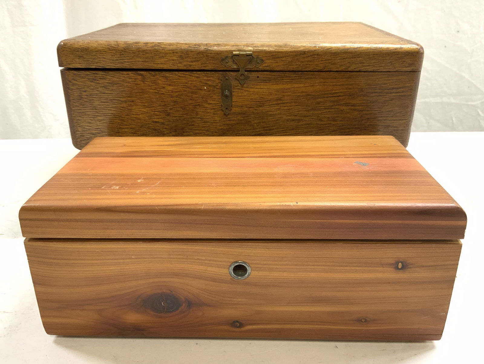 Lot 2 LANE Keepsake Box & Wooden Jewelry Box (1 of 9)