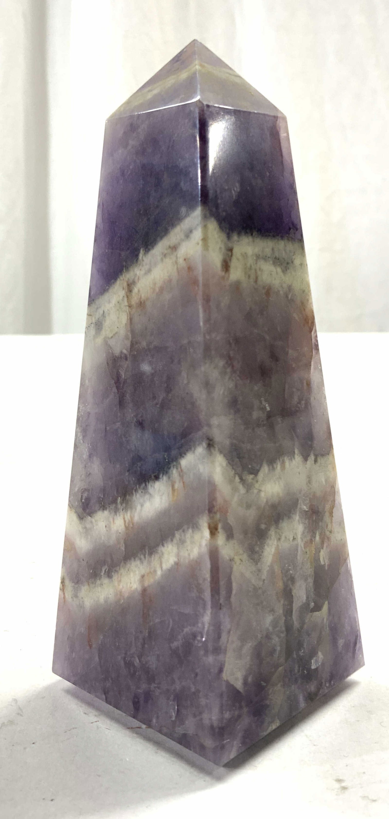 Purple & White Natural Stone Tower Obelisk (1 of 6)