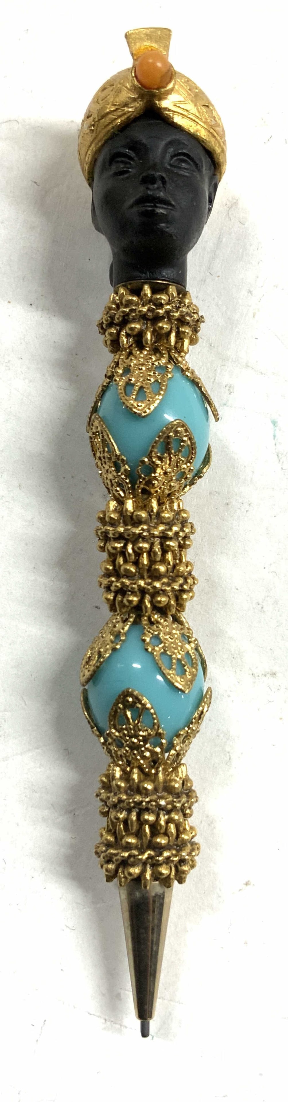 FLORENZA Vintage Gold Plated Blackamoor Pencil (1 of 7)