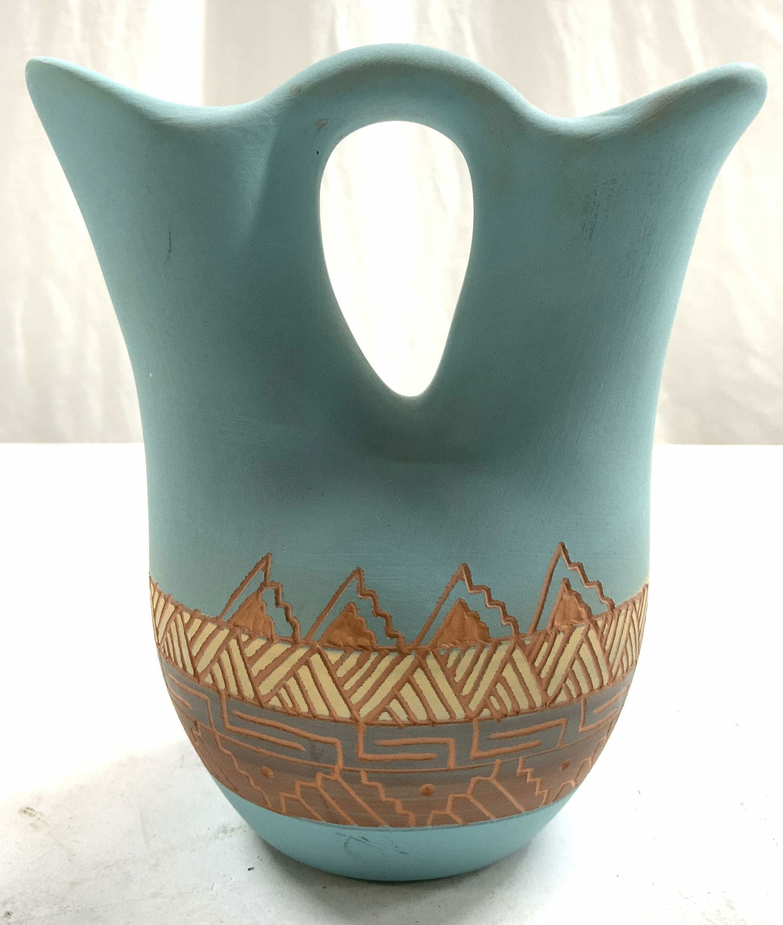 AJ NAVAJO Ceramic Double Mouth Vase (1 of 6)