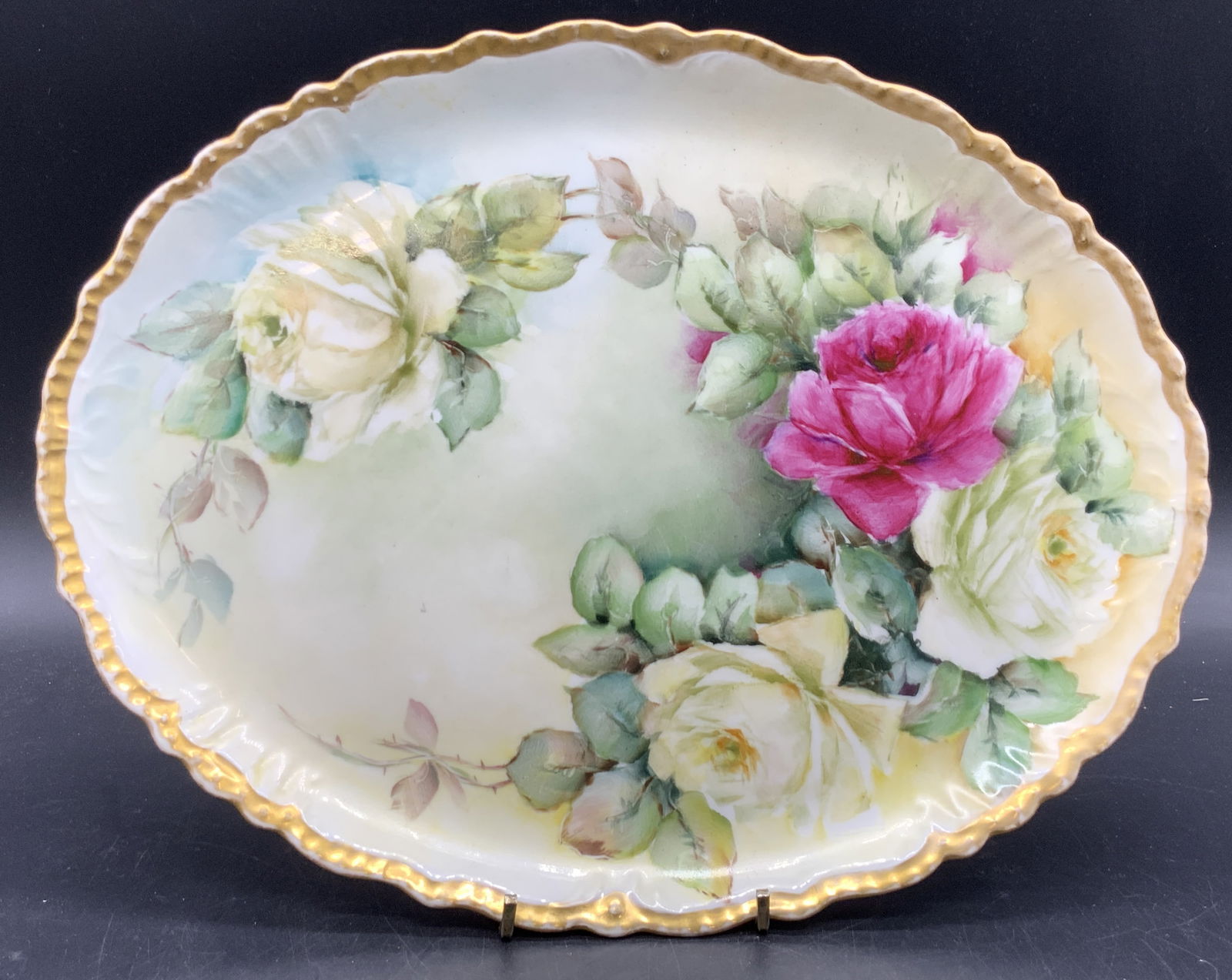 Jean Pouyat LIMOGES France Antique Porcelain Plate (1 of 12)