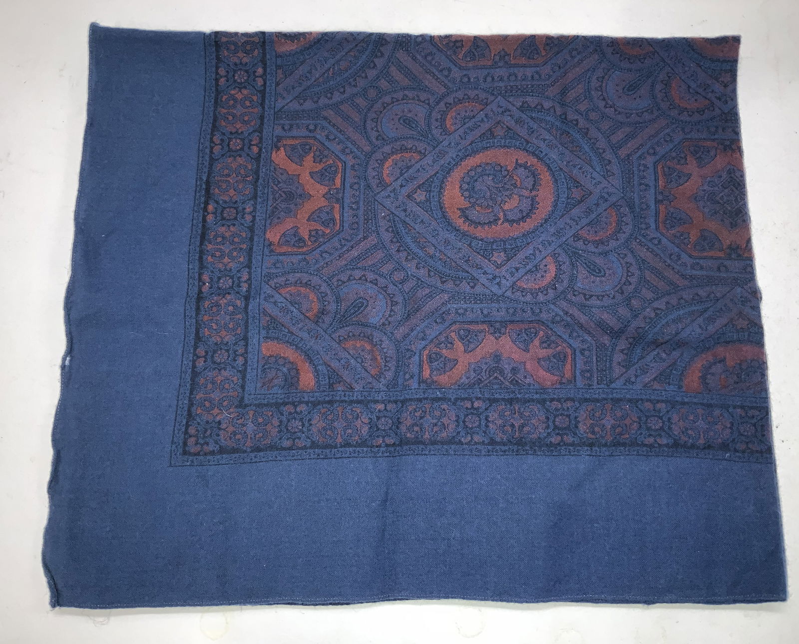 Nica-Rattner New York Navy Wool Square Scarf (1 of 6)