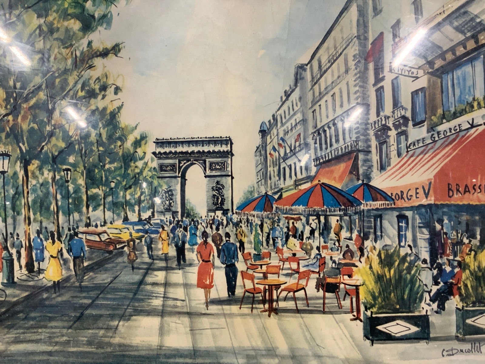 Ducollet Marked Paris Street Scene Lithograph (1 of 13)