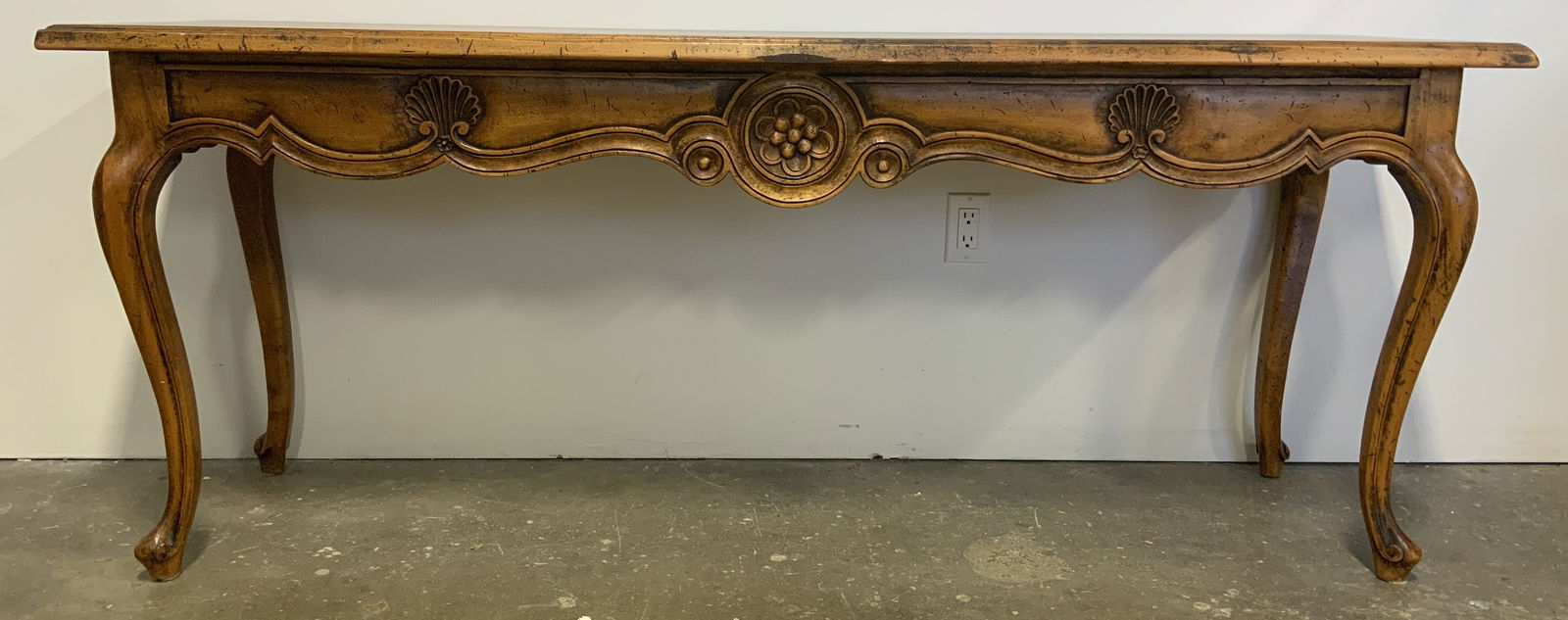 Carved Wooden Console Table, Italy (1 of 11)