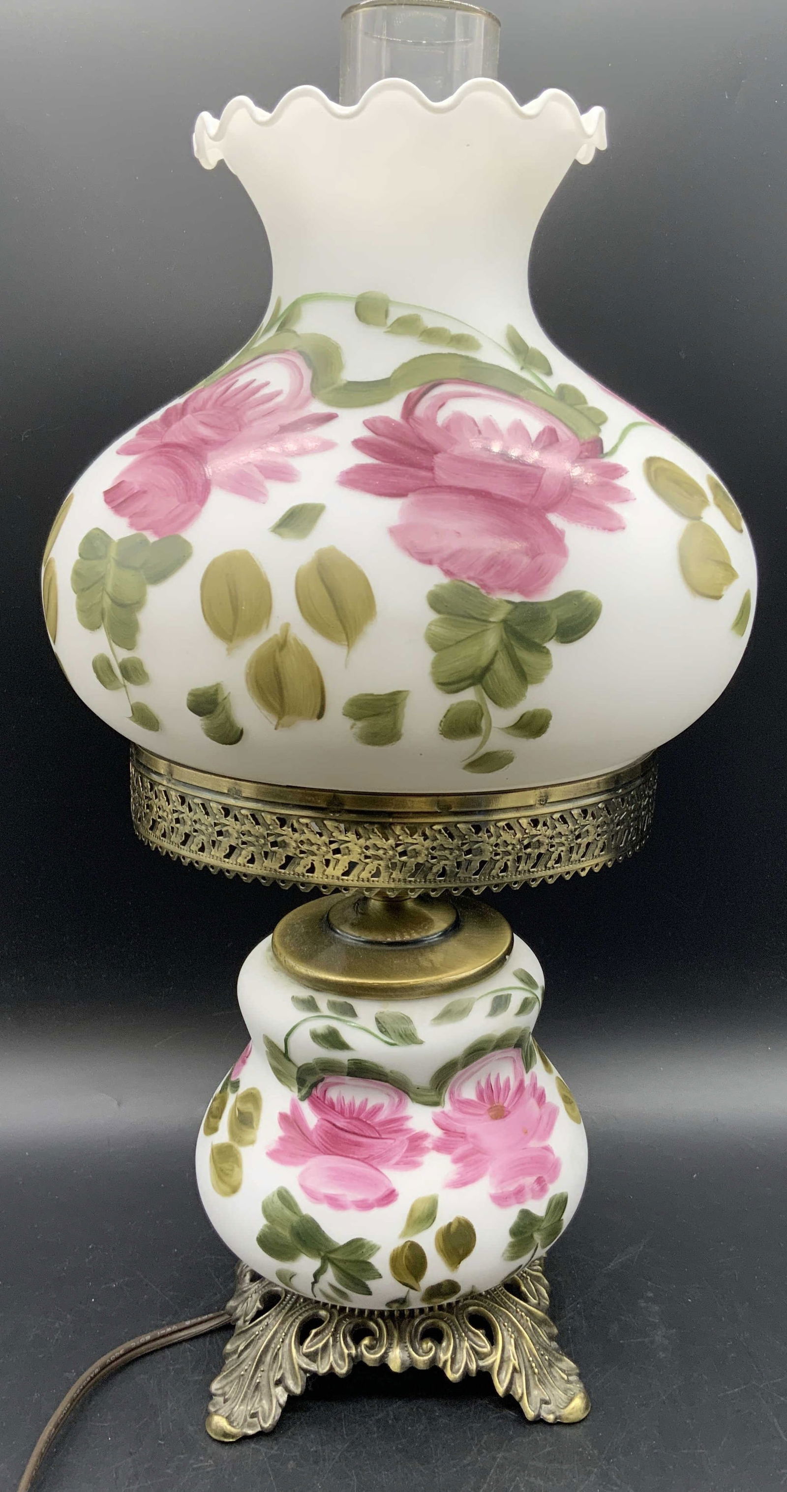 Olivia Jane Hand Painted Hurricane Table Lamp (1 of 13)