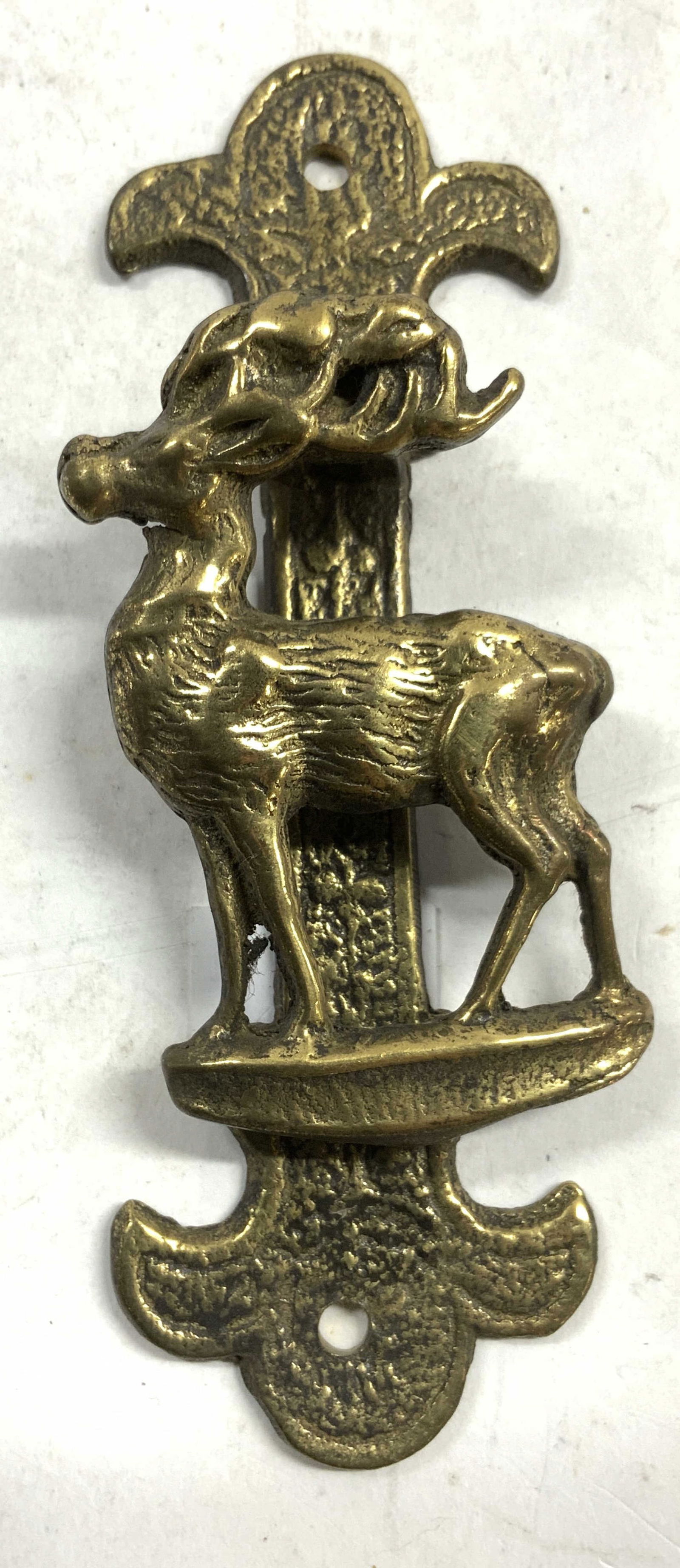 Vintage Brass Buck Door Knocker ENGLAND (1 of 6)