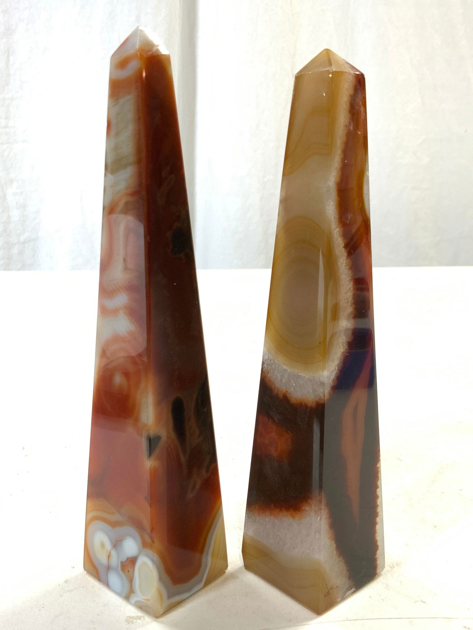Lot 2 Natural Stone Agate Obelisks (1 of 6)