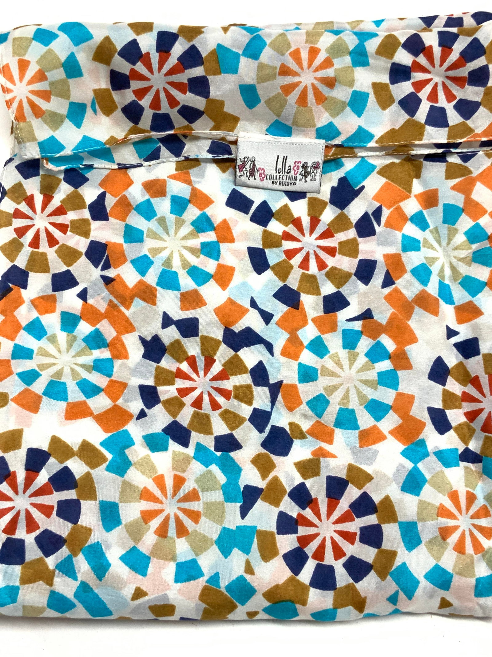 Lulla by Bindya Pinwheel Design Silk Scarf, India (1 of 6)