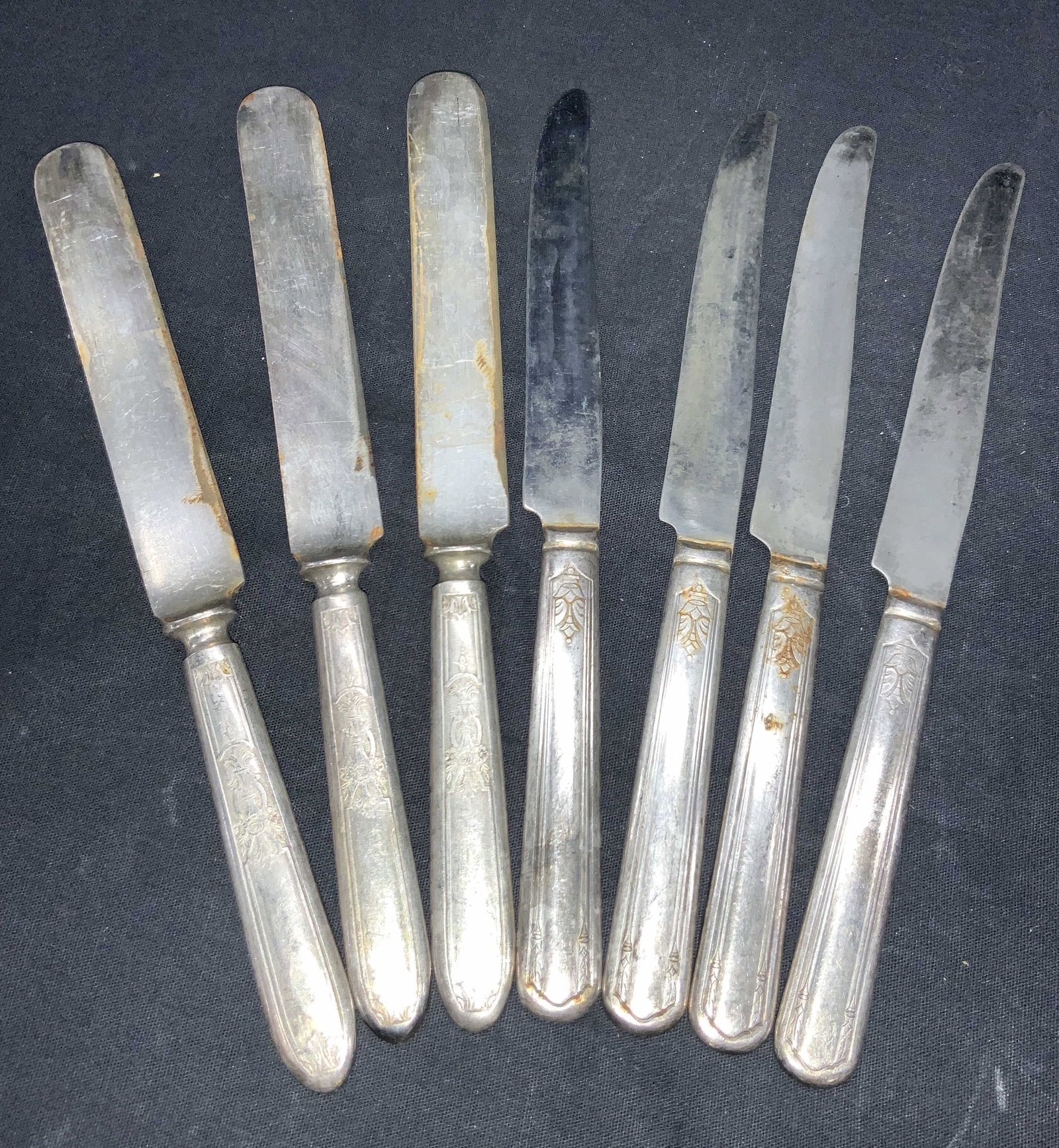 7 Rogers Bros Sterling & Stainless Steel Knives (1 of 8)