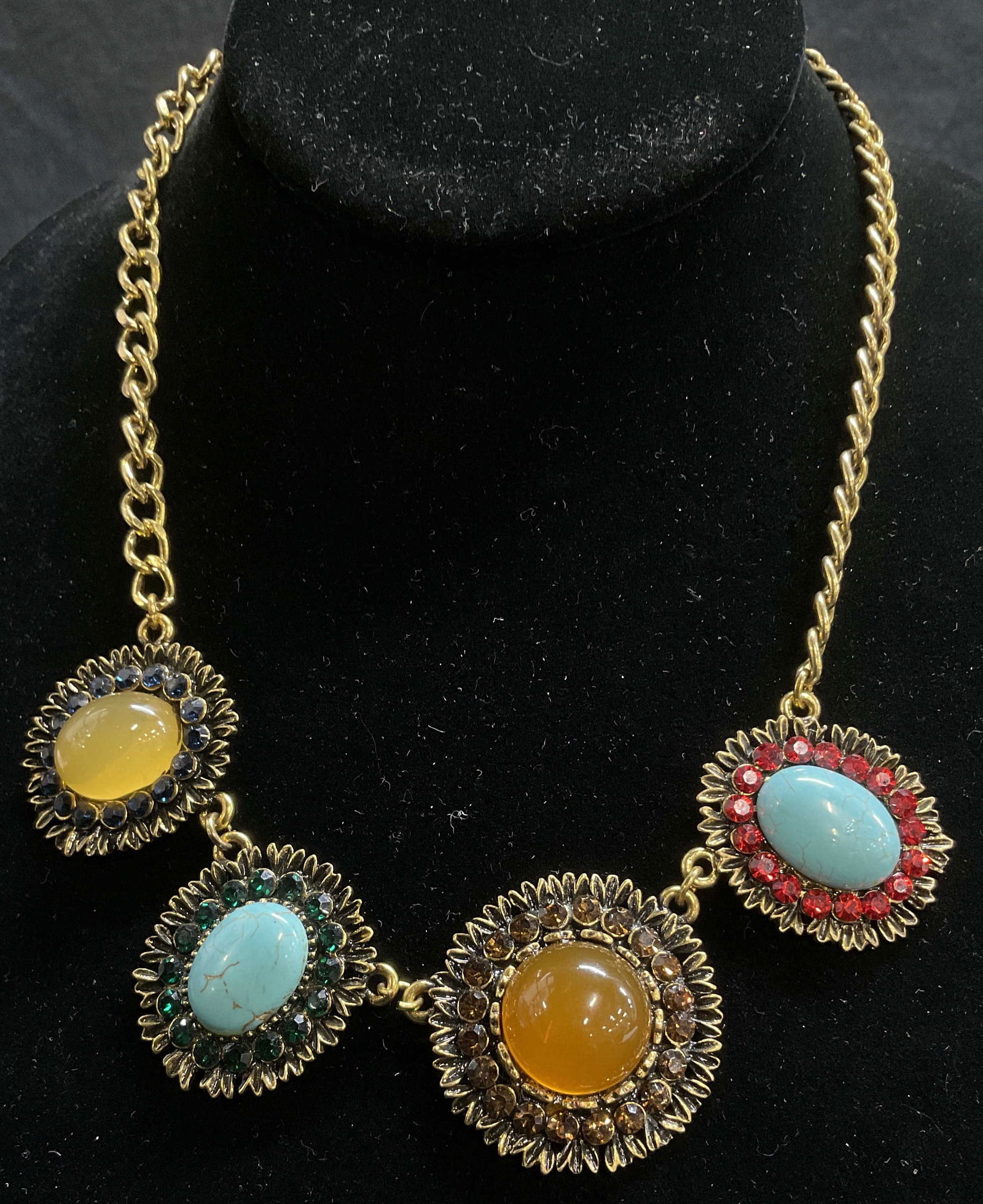 Vintage Art Deco Choker Bib Necklace (1 of 8)