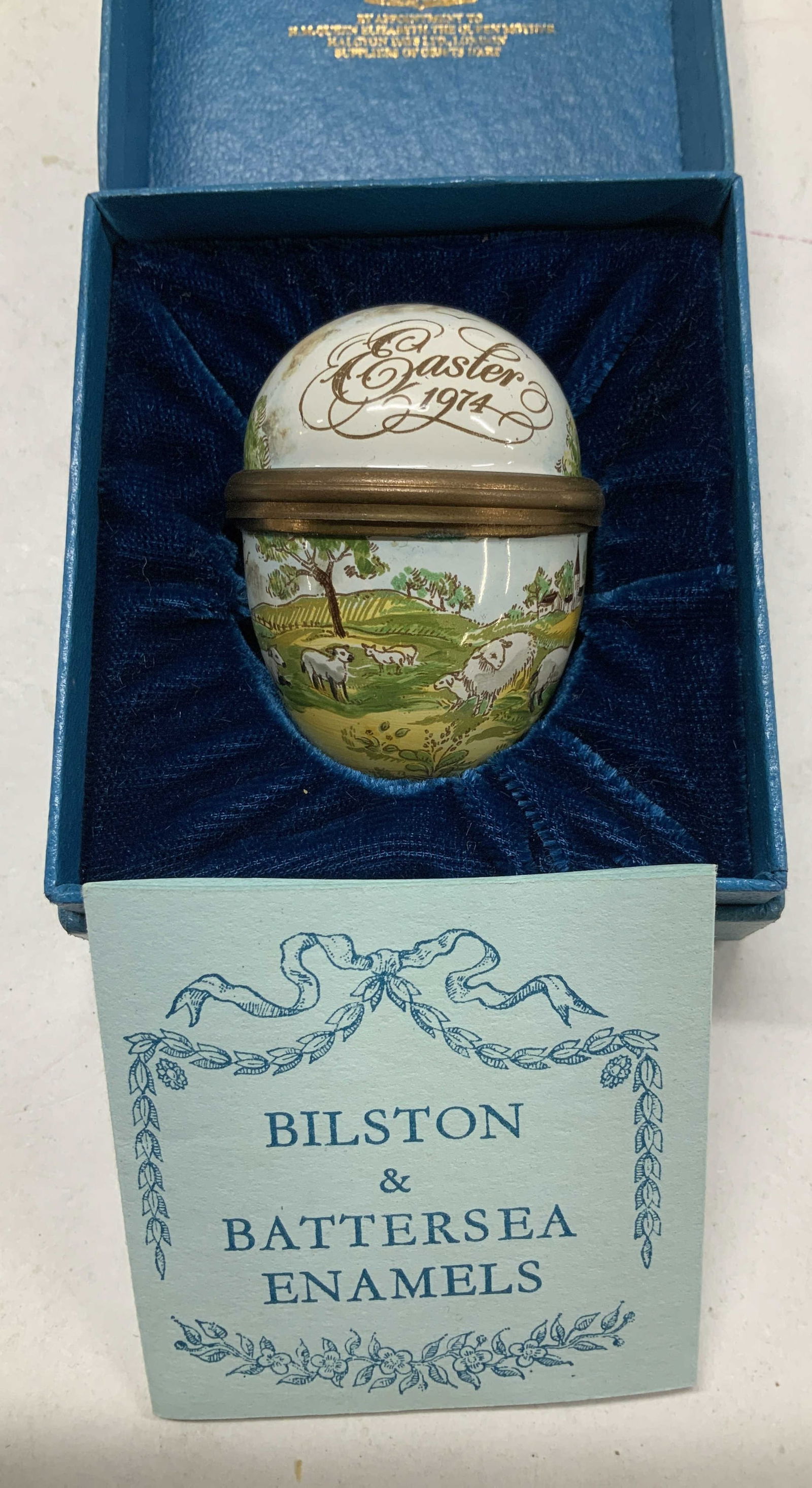 Bilston & Battersea Enamel Egg Box, England (1 of 7)