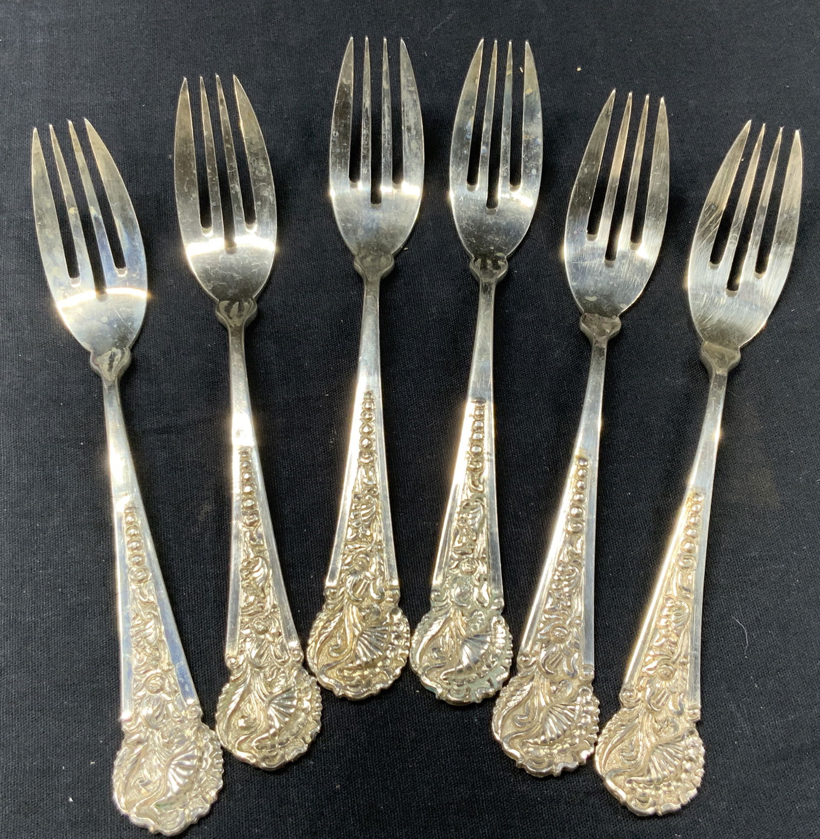 Set 6 800 Silver Dinner Forks (1 of 7)