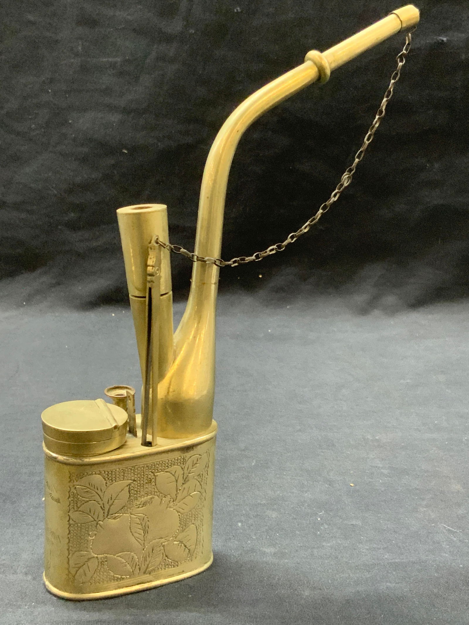 Vintage Etched Metal Asian Opium Pipe (1 of 10)
