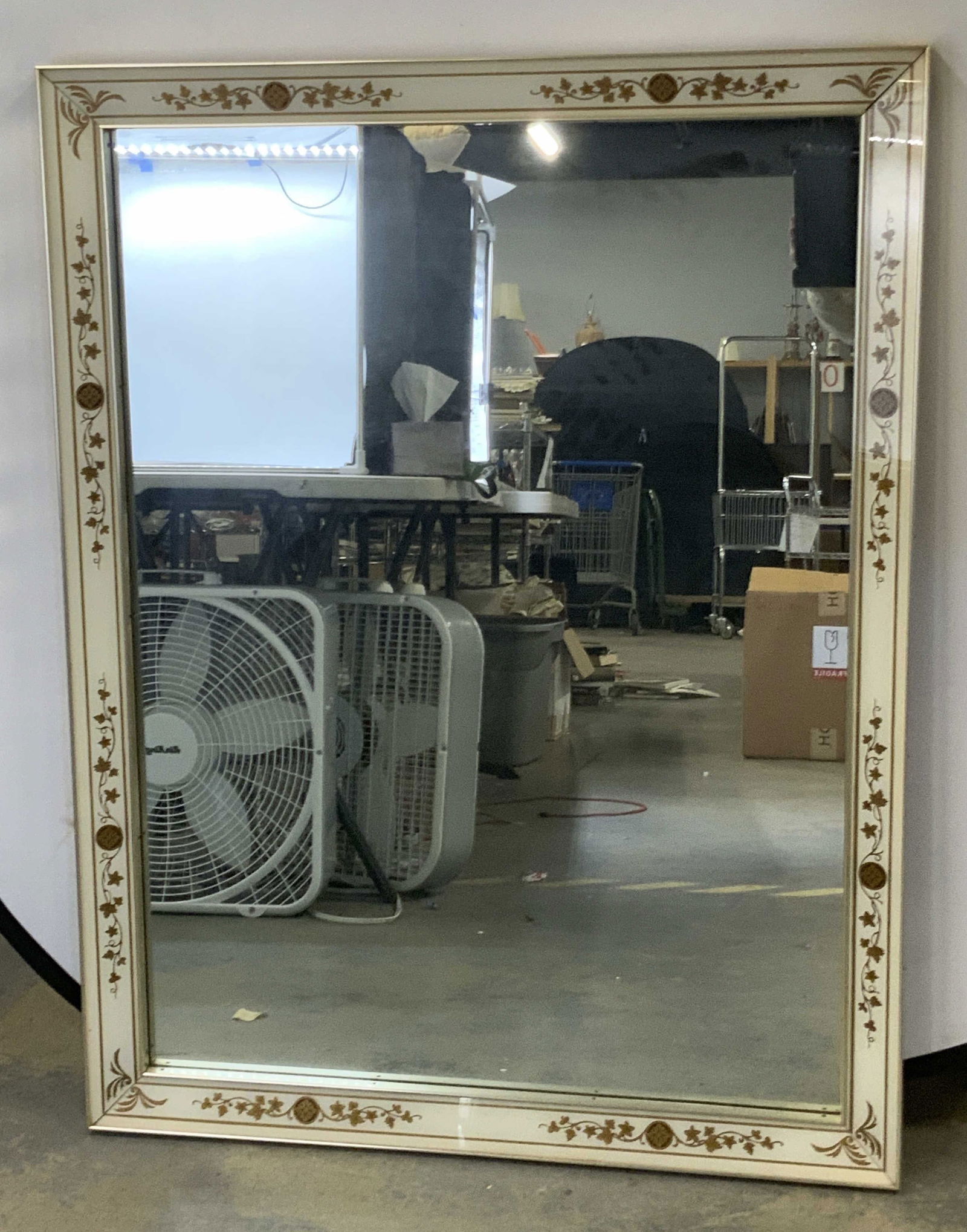 Vintage Wood Metal Scrollwork Pattern Mirror 3.6ft (1 of 13)