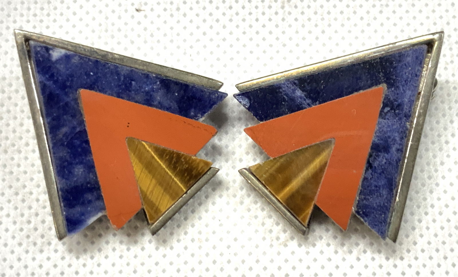 Sterling Silver Natural Stone Clip On Earrings (1 of 7)