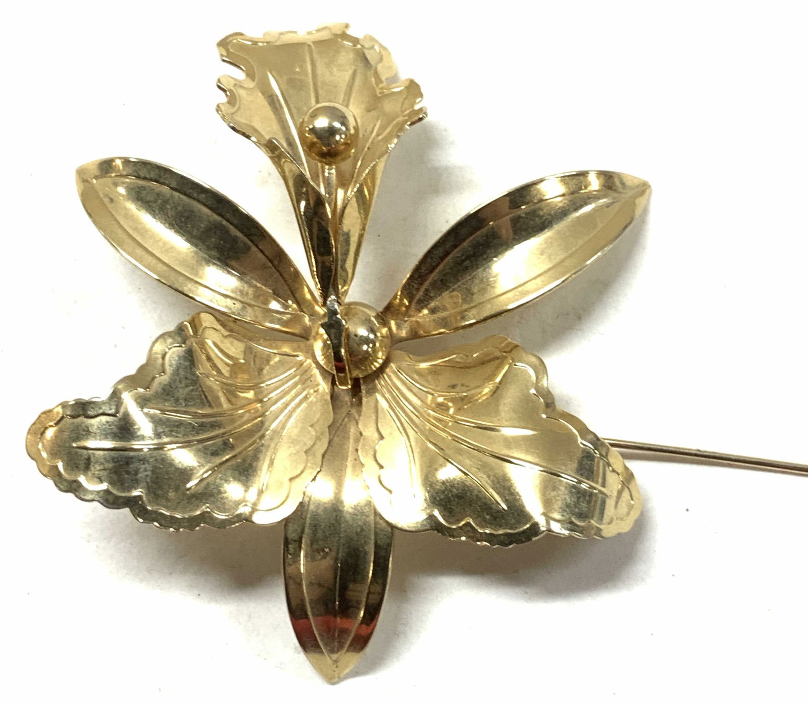 Good Tone Metal Flower Brooch (1 of 6)