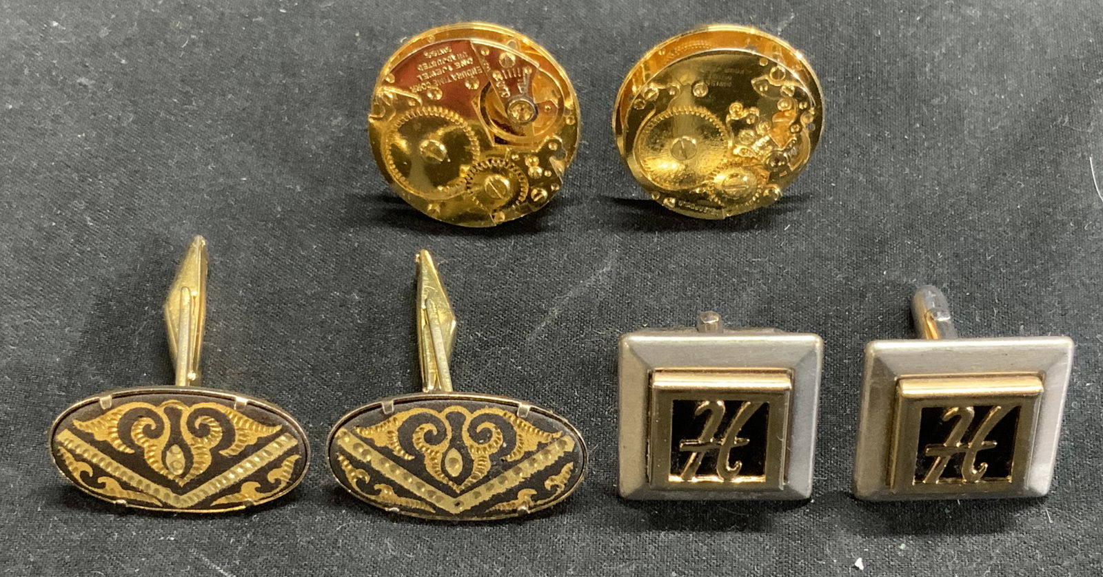 Lot 6 Assorted Cuff Links In Pairs (1 of 6)