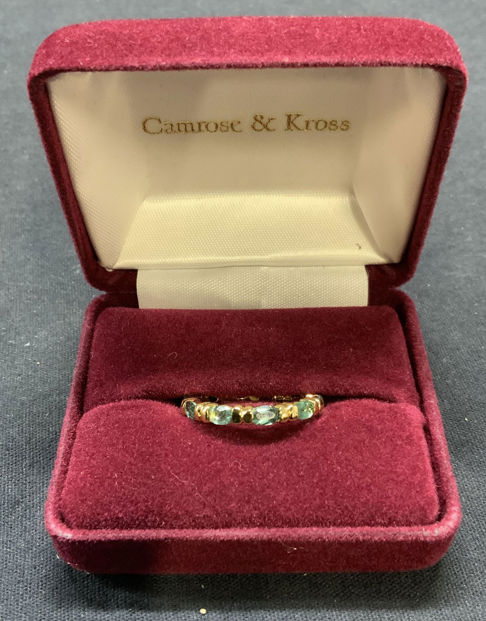 JBK Jacqueline Kennedy 24k Gold Pl Ring w Box (1 of 8)