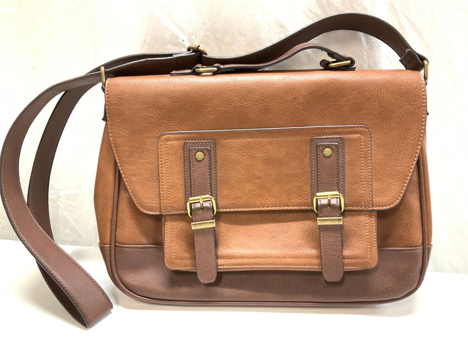 ALDO Brown Leather Briefcase, New (1 of 8)