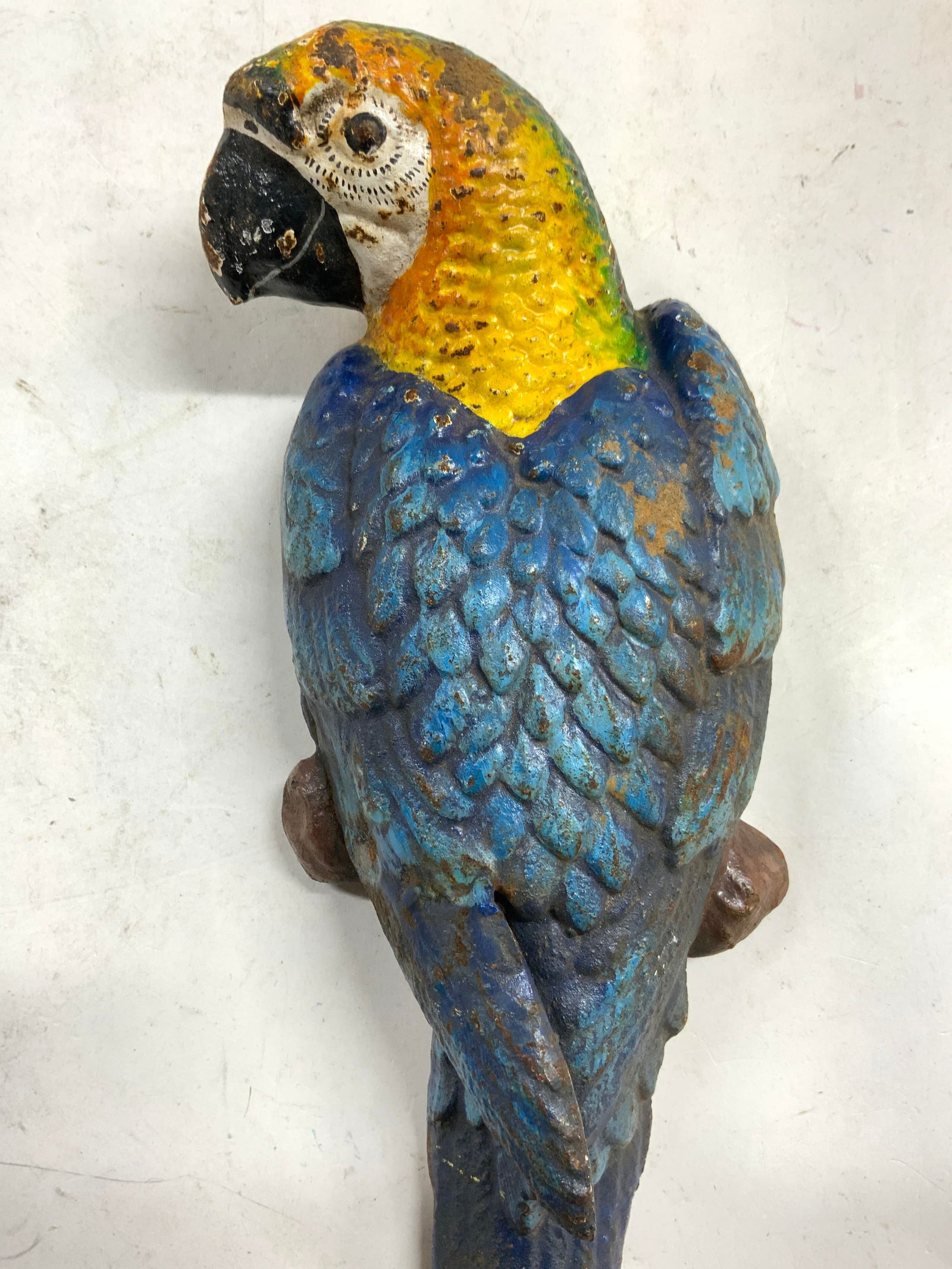 Antique Hand Painted Iron Parrot Wall Decor (1 of 6)