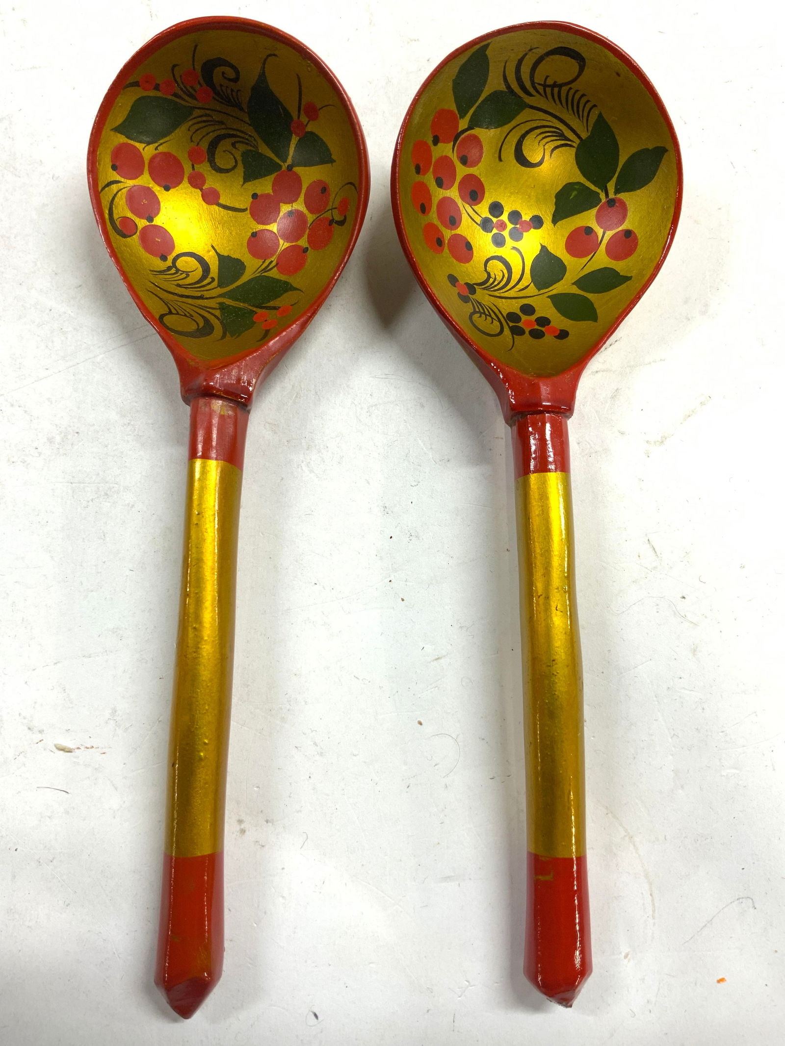 Pr Khokhloma Hand Painted Russian Spoons (1 of 6)