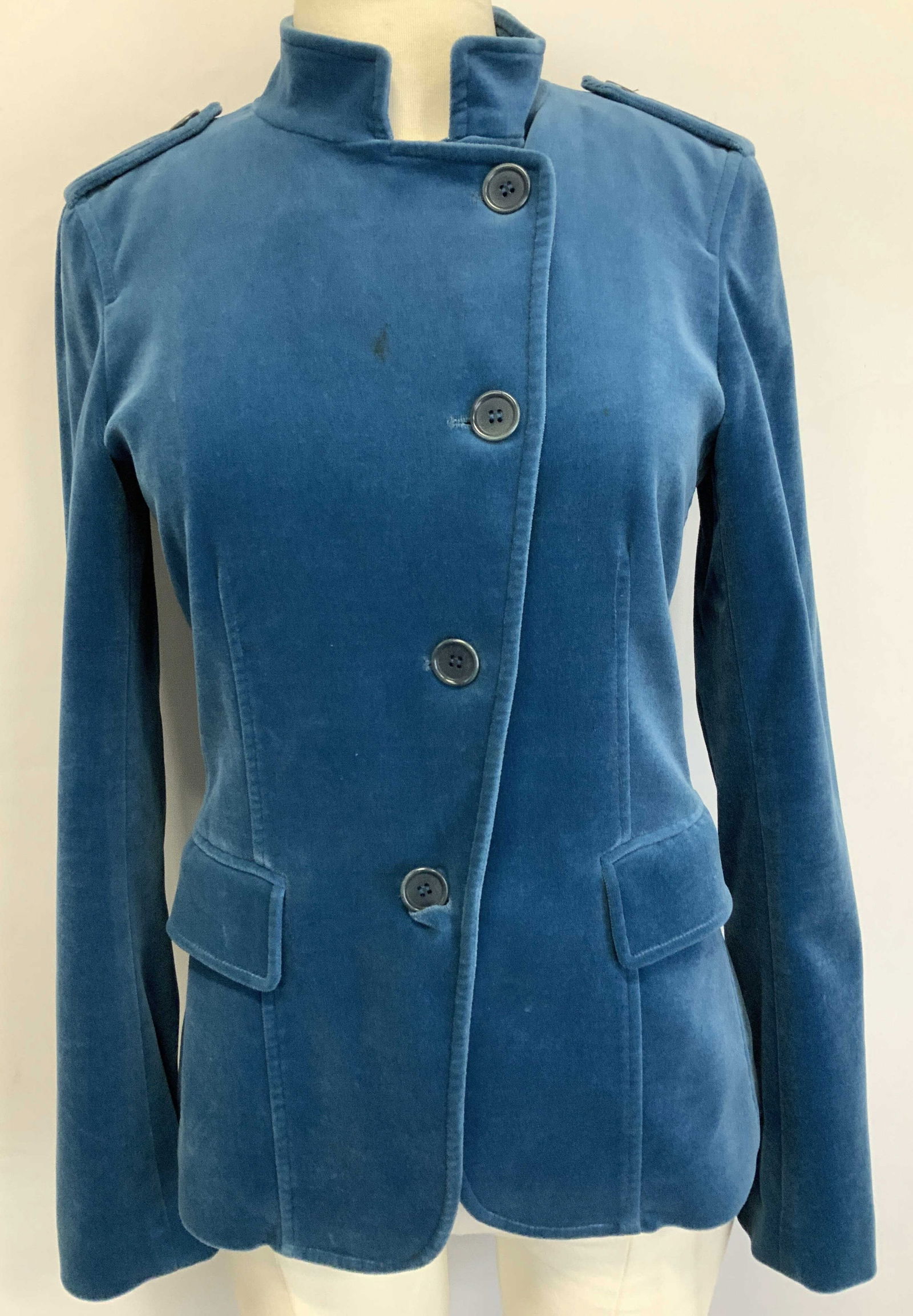 THEORY Blue Cotton Velour Jacket , USA (1 of 9)