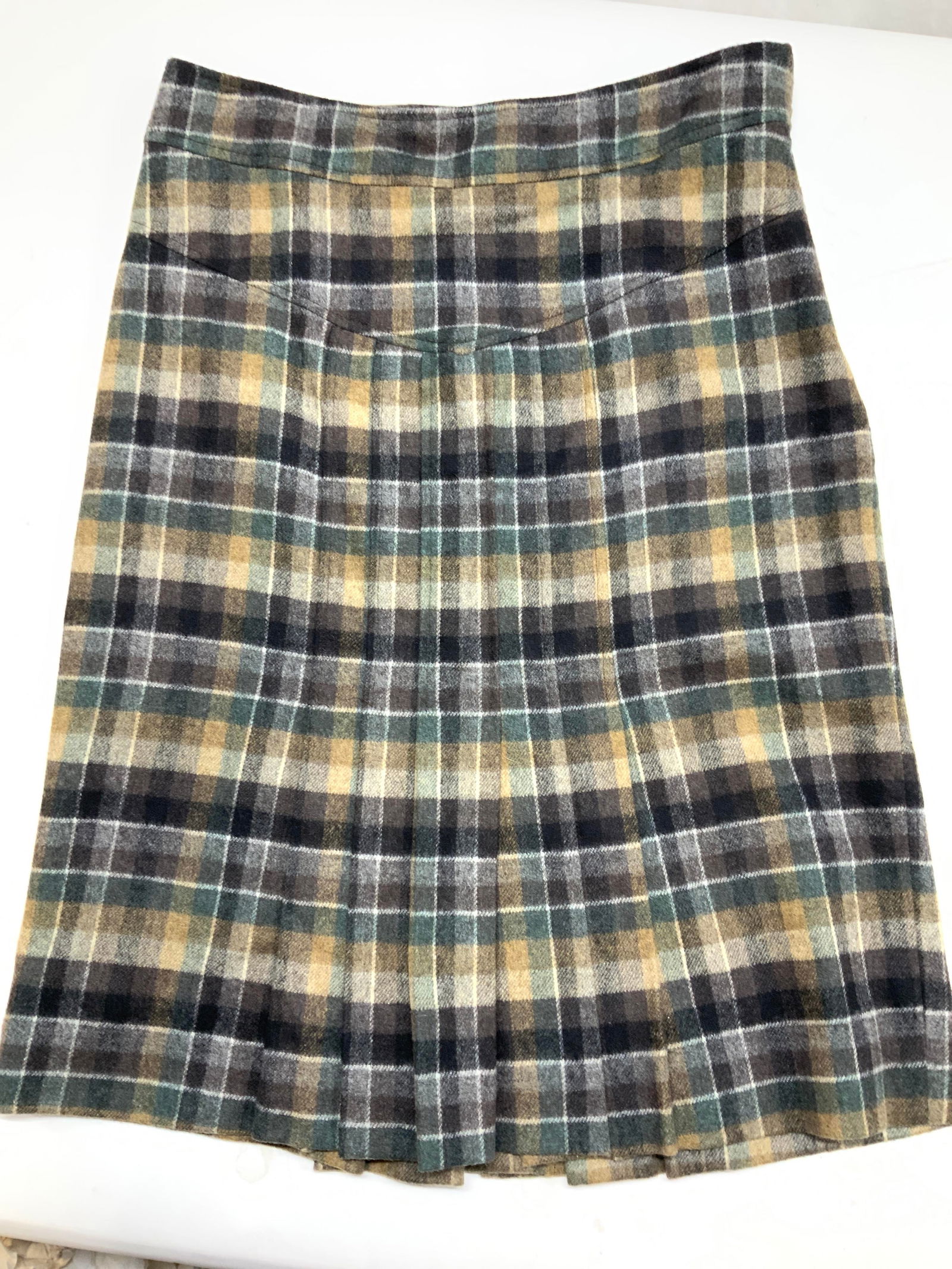 Diane Von Furstenberg Virgin Wool Plaid Skirt (1 of 6)