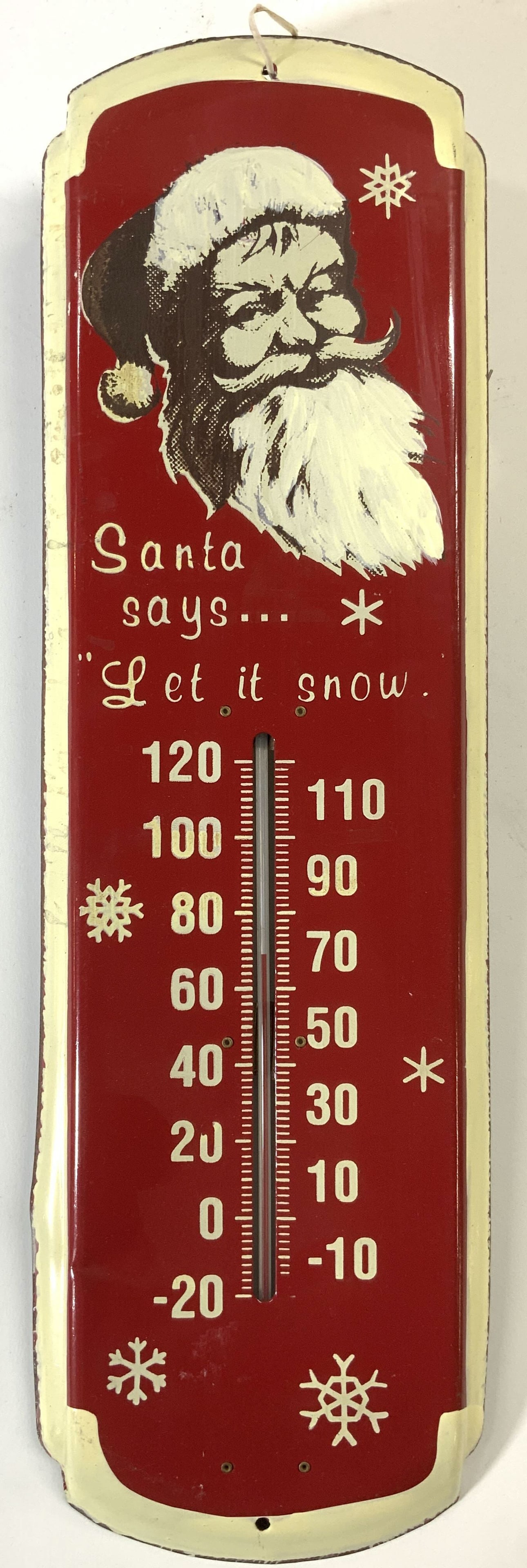 Vintage Christmas Santa Metal Wall Thermometer (1 of 6)