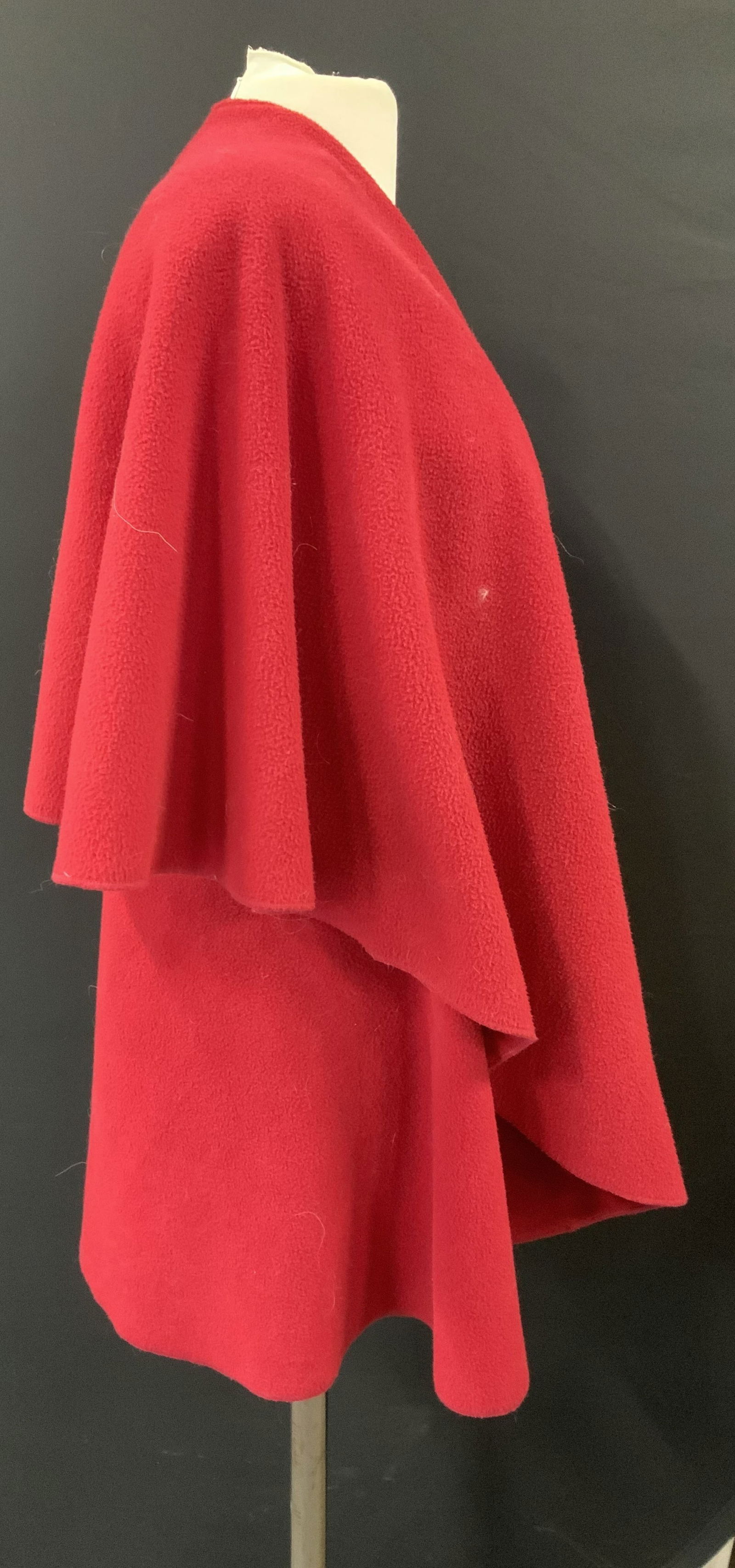 Red Janska Polartec Shawl Coat (1 of 7)