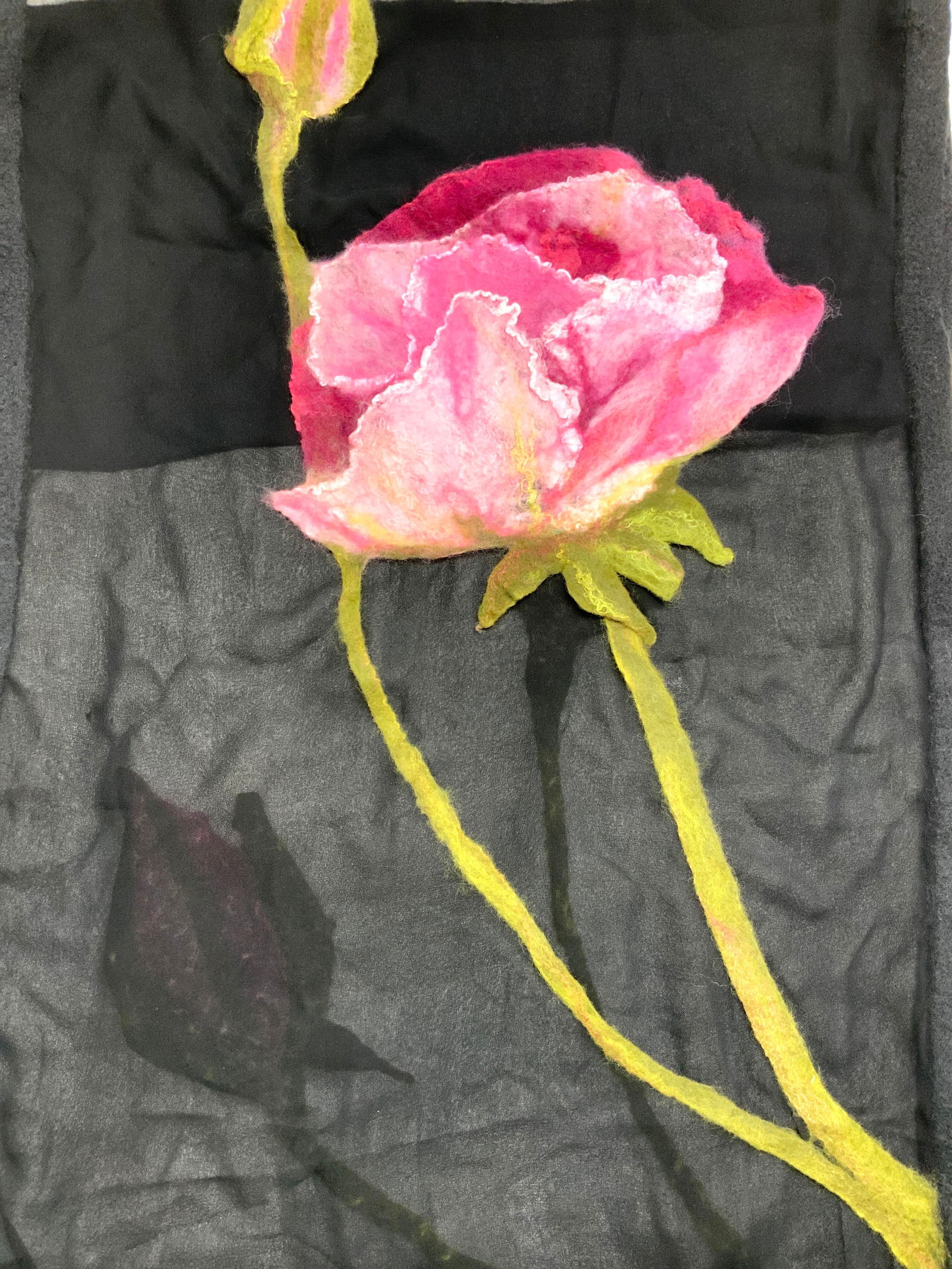 Woven Wool Applique Floral Scarf (1 of 7)