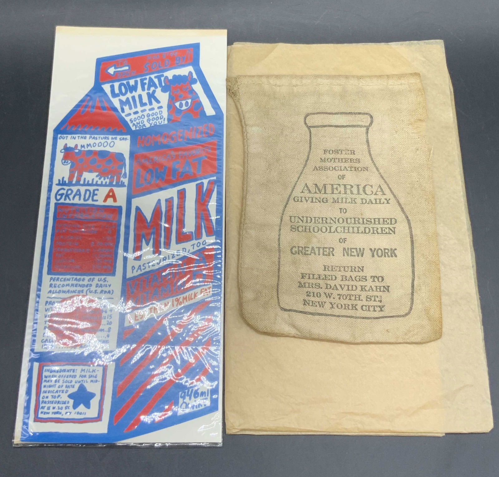 Lot 2 Vintage Milk Ephemera, Card & FMA Bag (1 of 12)