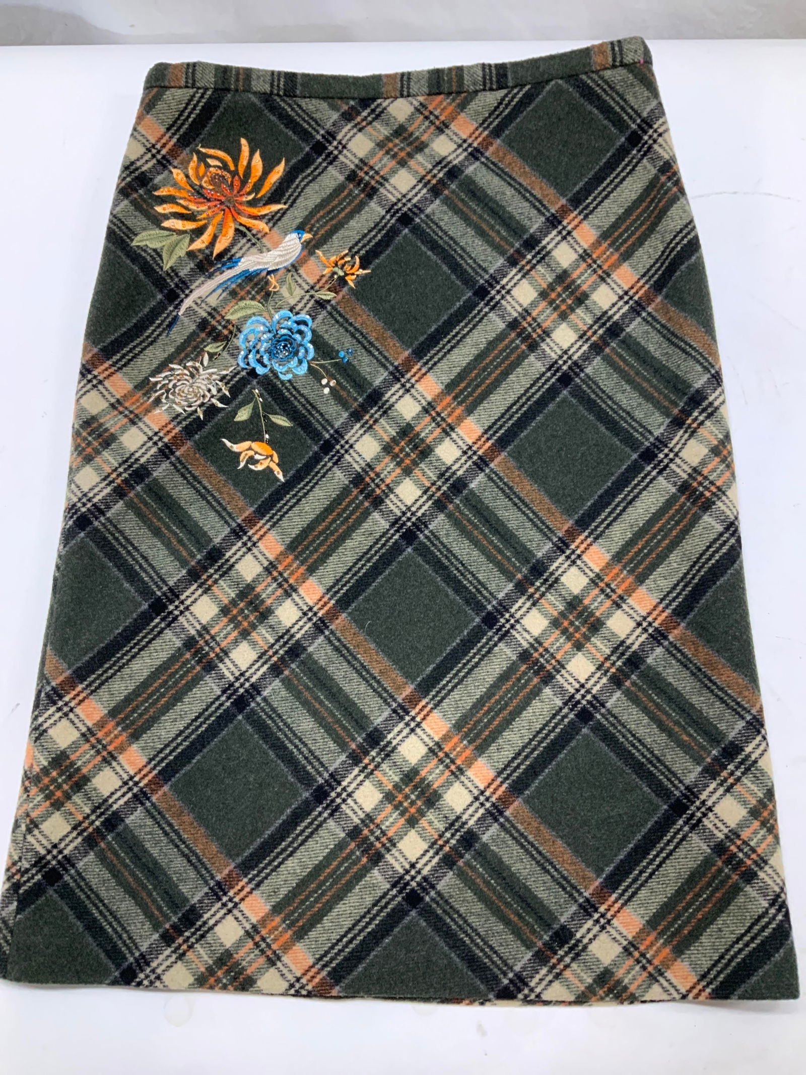 BCBG MAXAZRIA Wool Blend Argyle Winter Skirt HK (1 of 6)