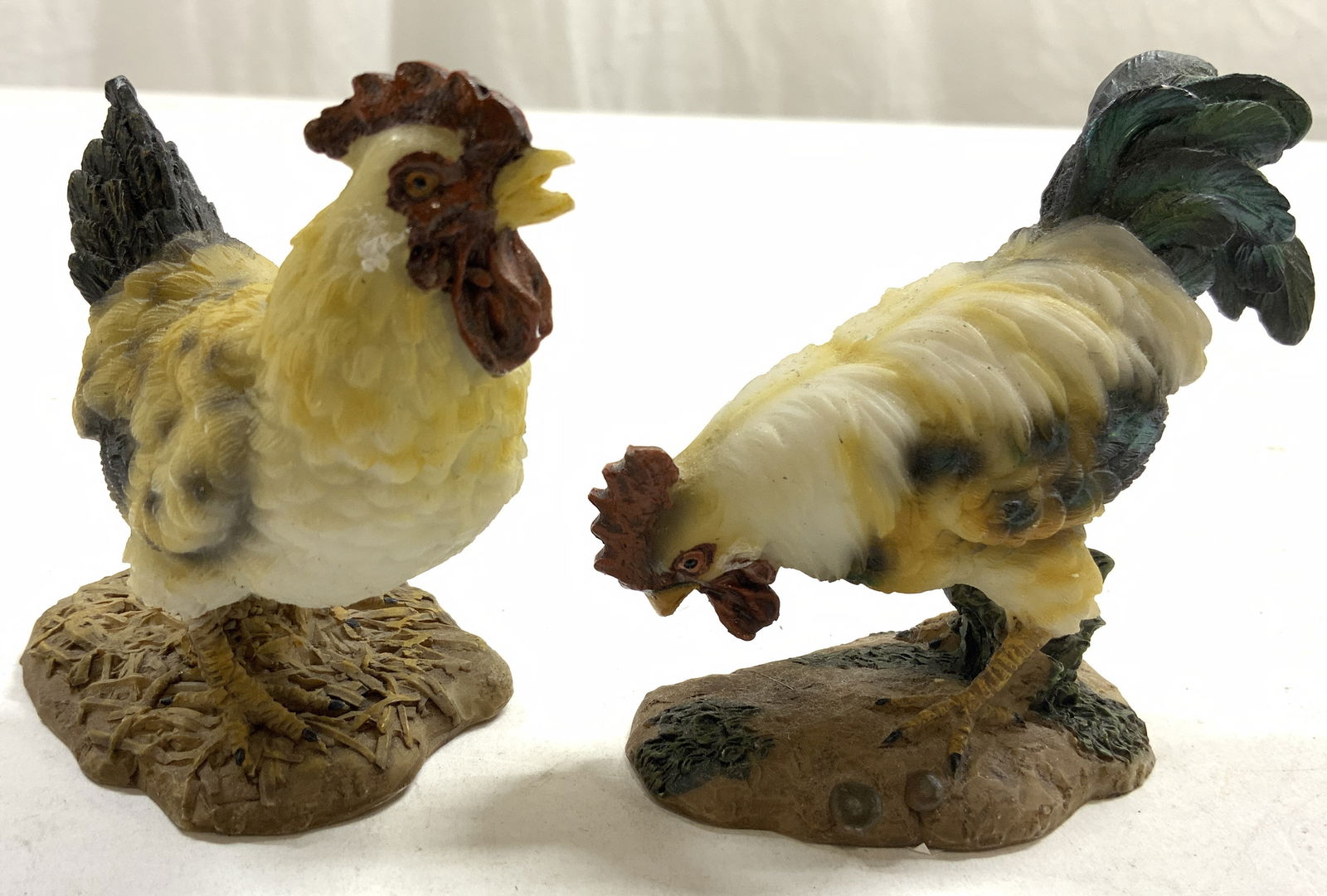 Lot 2 Bisque Porcelain Rooster Figures (1 of 8)