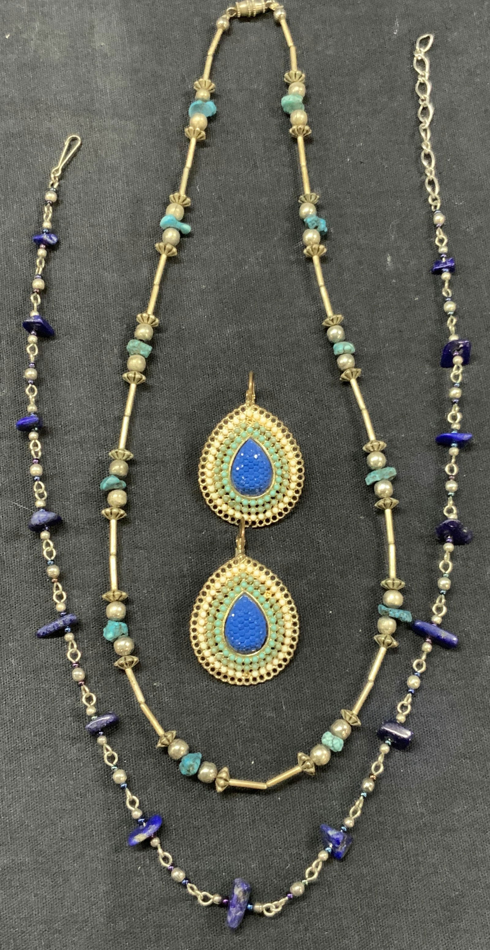 3 Natural Stone Chip Necklaces & Earrings (1 of 11)