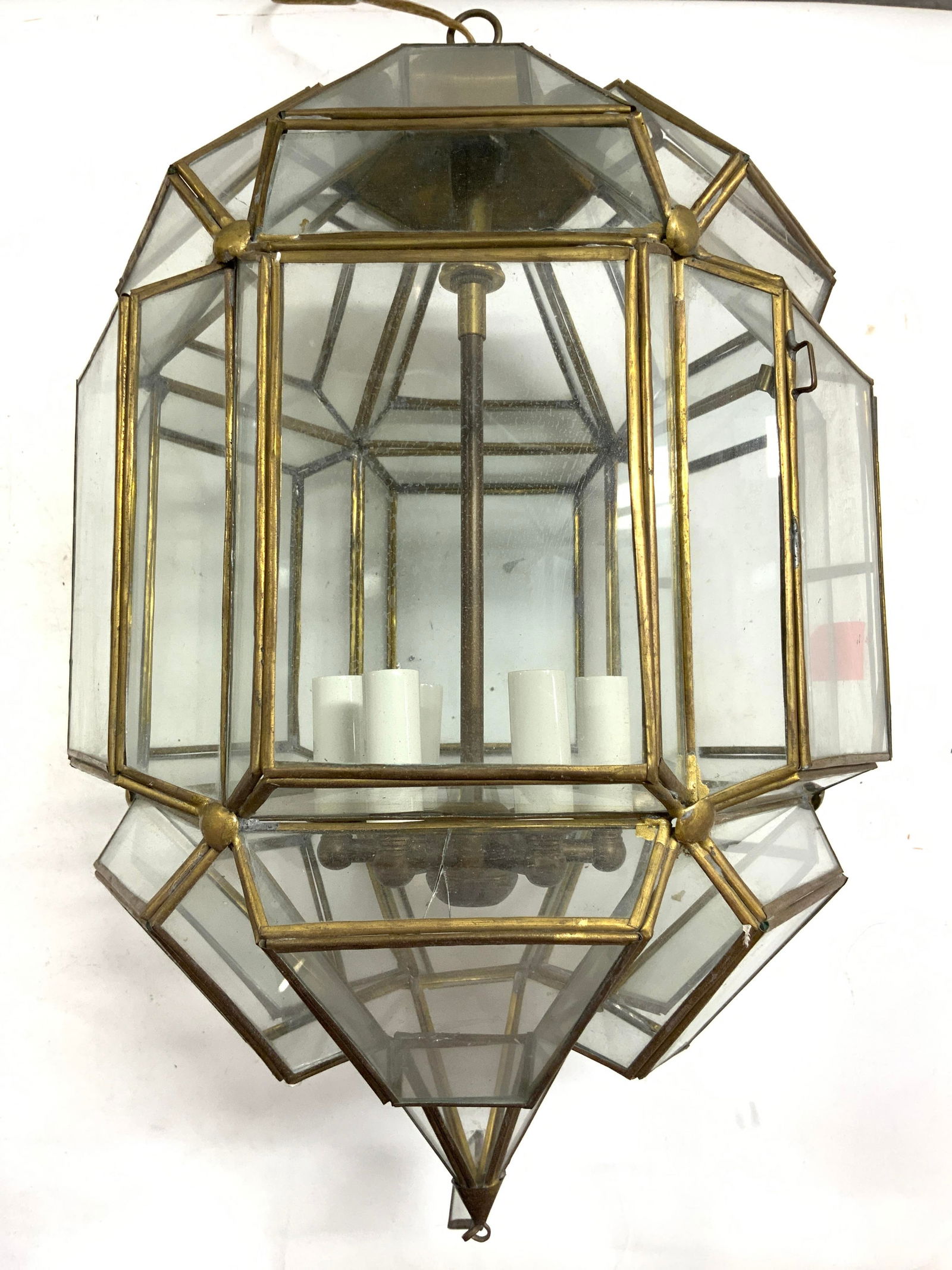 Geometric Glass & Metal Ceiling Lamp (1 of 8)