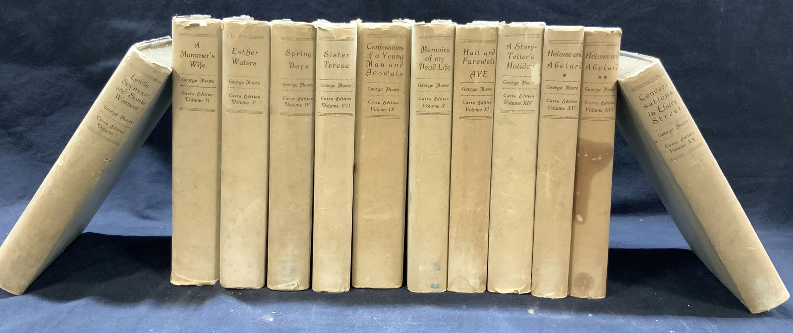 12, 1917-1922 George Moore Cara Edition Book Vols (1 of 14)
