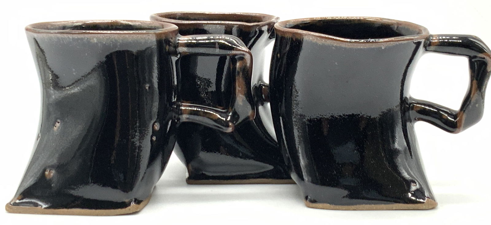 Set 3 Artisan Signed Ceramic Mugs (1 of 6)