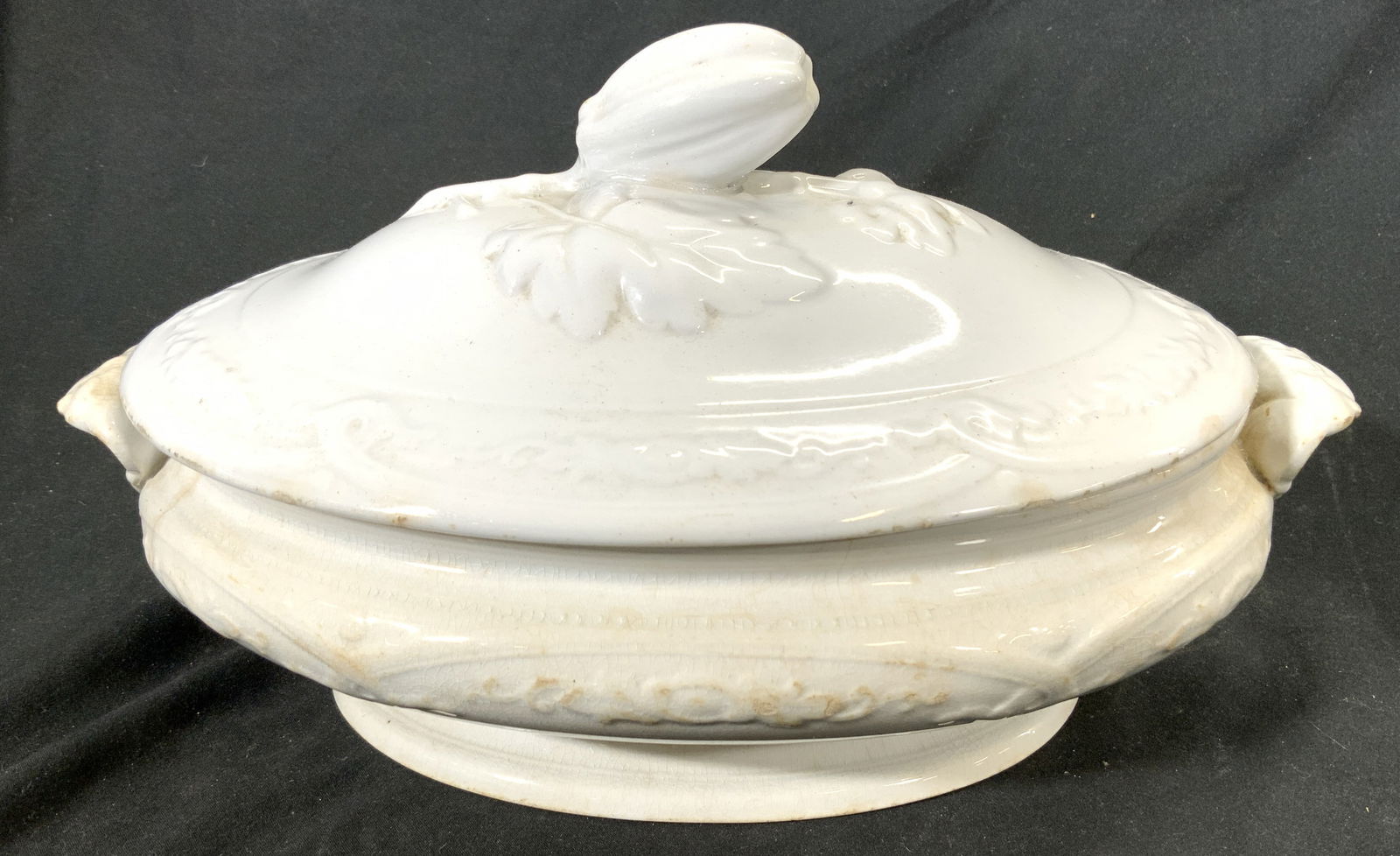 Vintage Porcelain Serving Dish W Lid White (1 of 7)