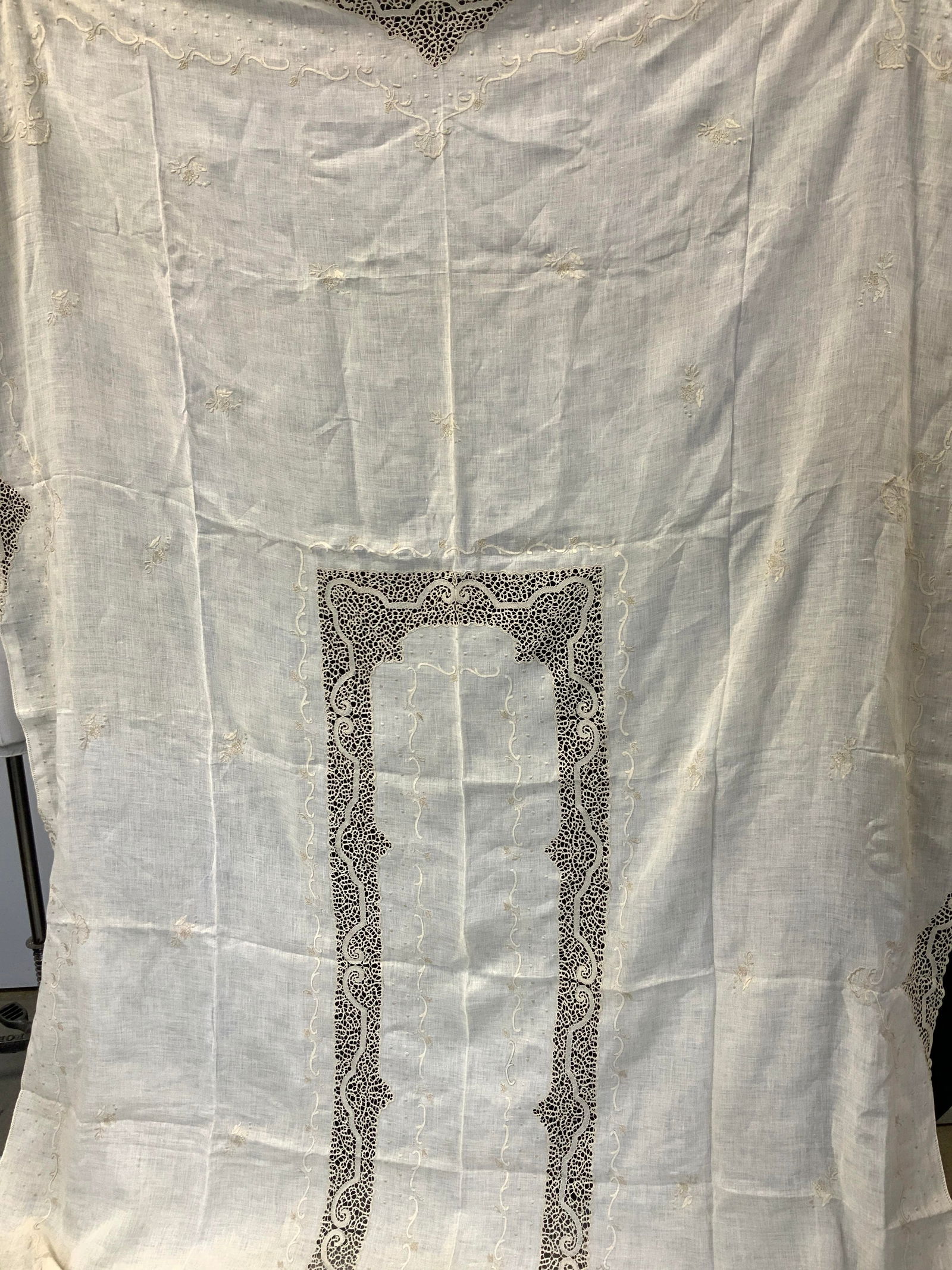 Vintage Linen Embroidered Tablecloth (1 of 6)