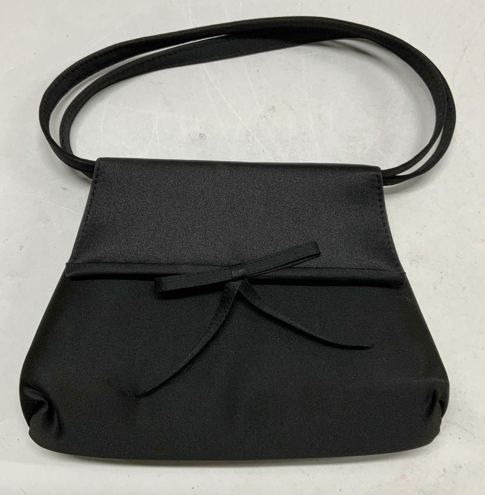 CARLO FELLINI Black Satin Handbag (1 of 7)