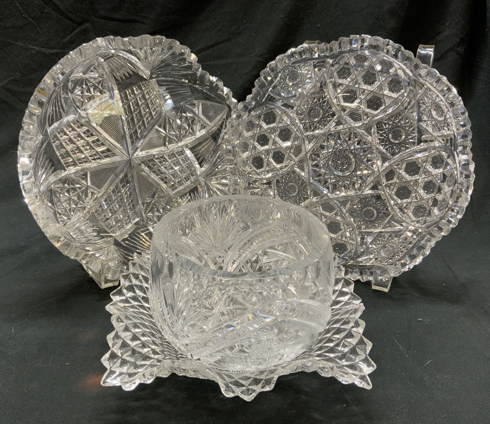 Lot 4 Cut Crystal & Glass Vessels (1 of 6)